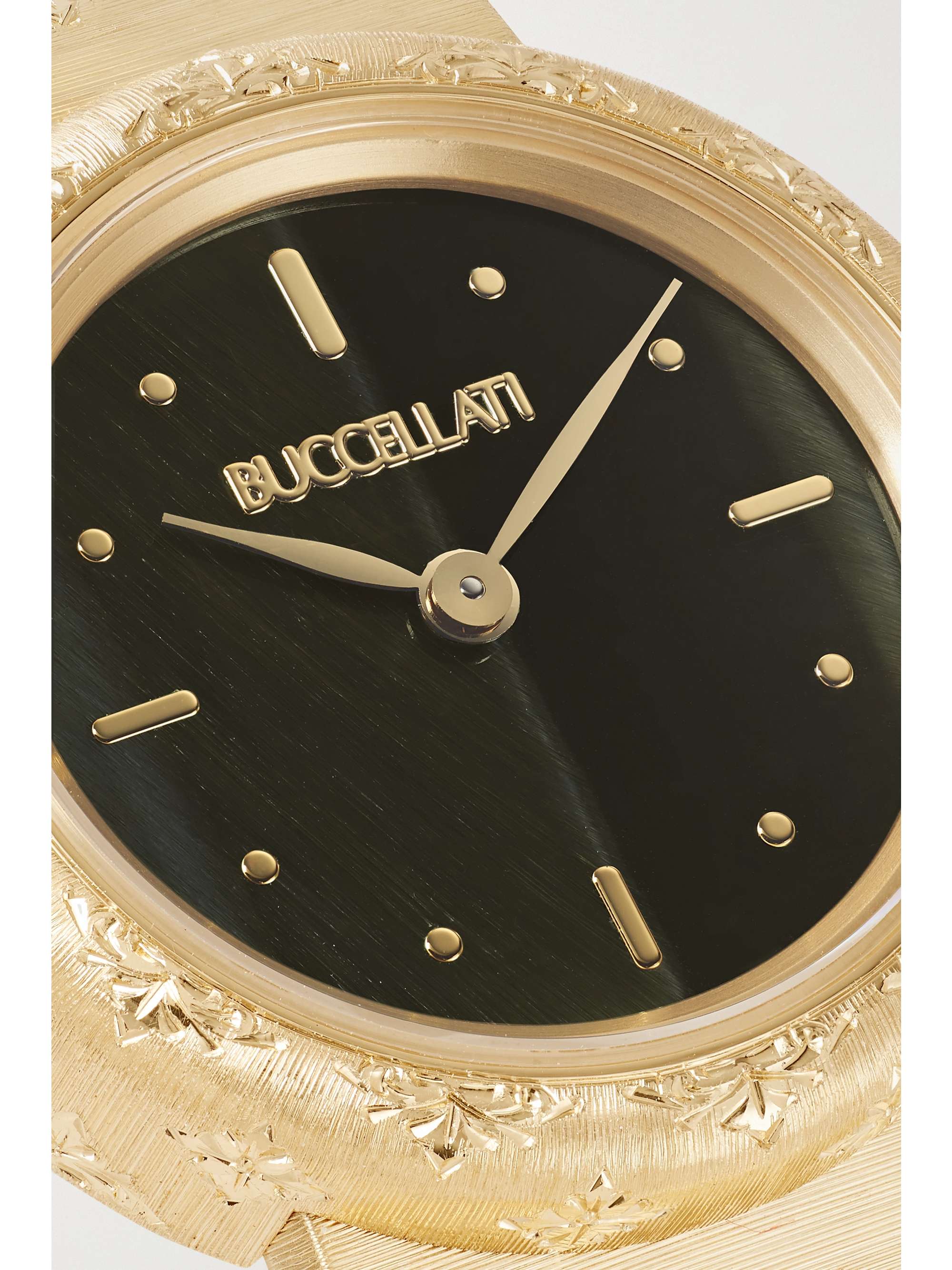 BUCCELLATI Macri 24mm 18-karat gold, malachite and diamond watch