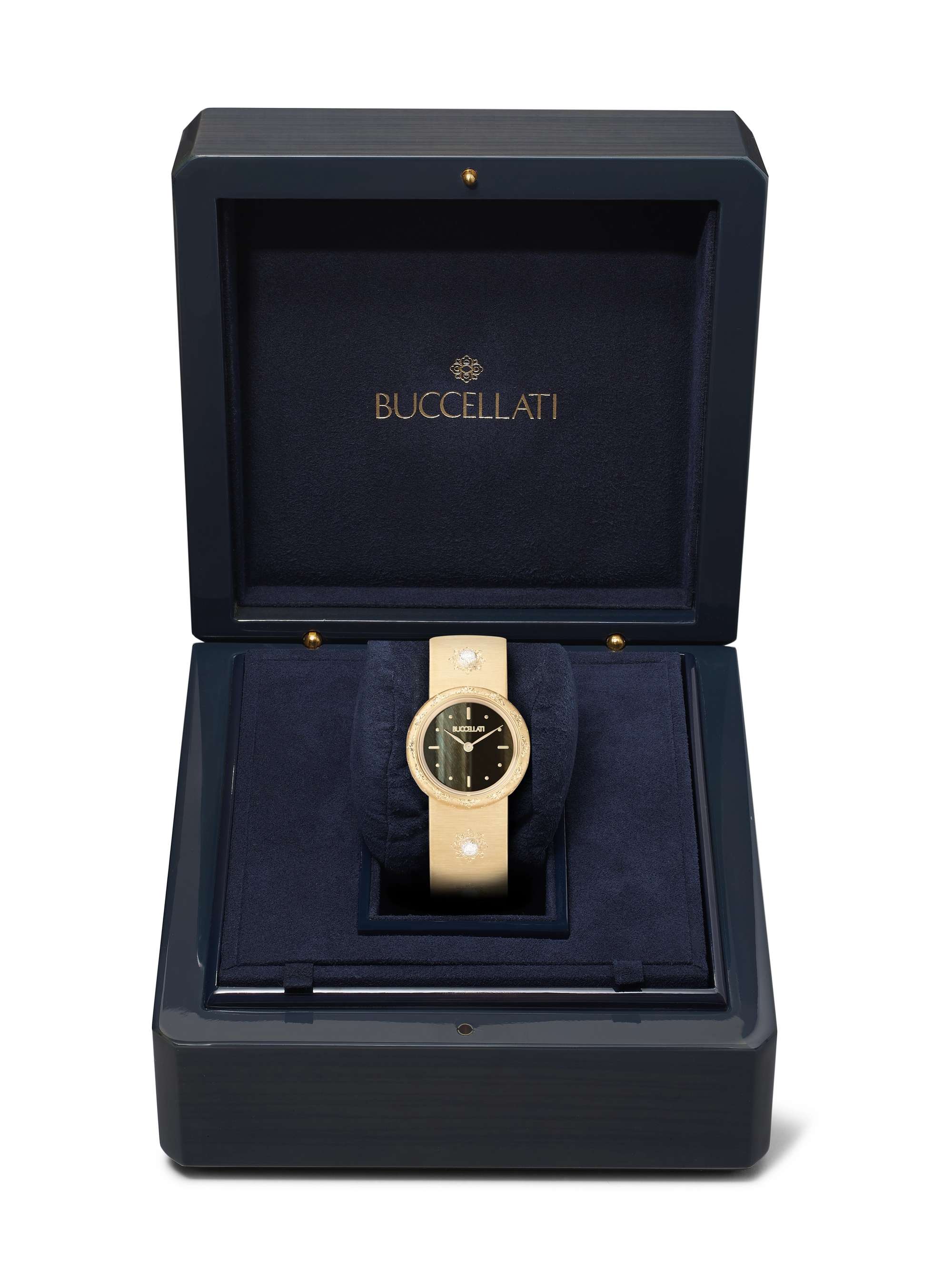 BUCCELLATI Macri 24mm 18-karat gold, malachite and diamond watch