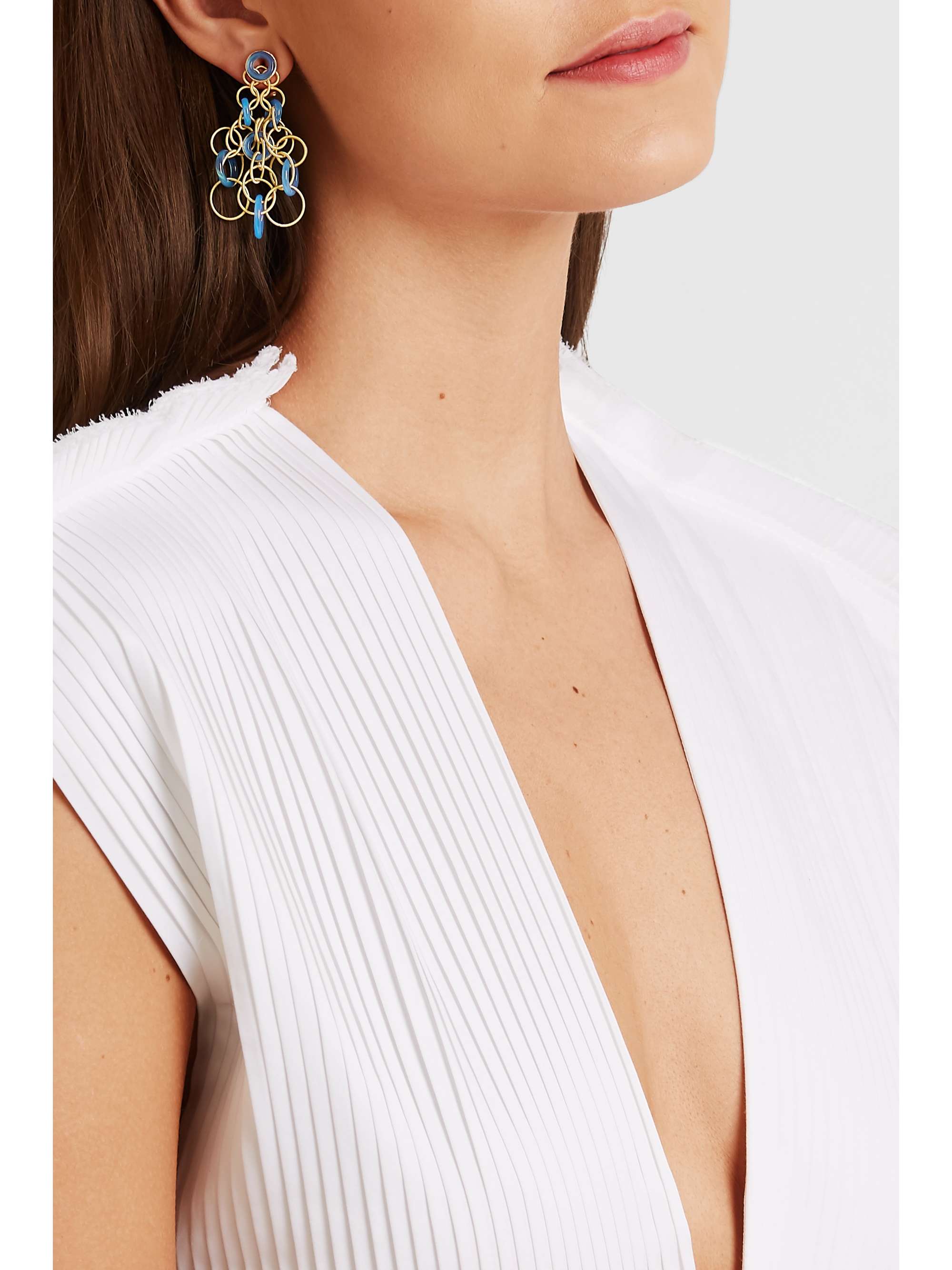 BUCCELLATI Hawaii 18-karat gold chalcedony earrings