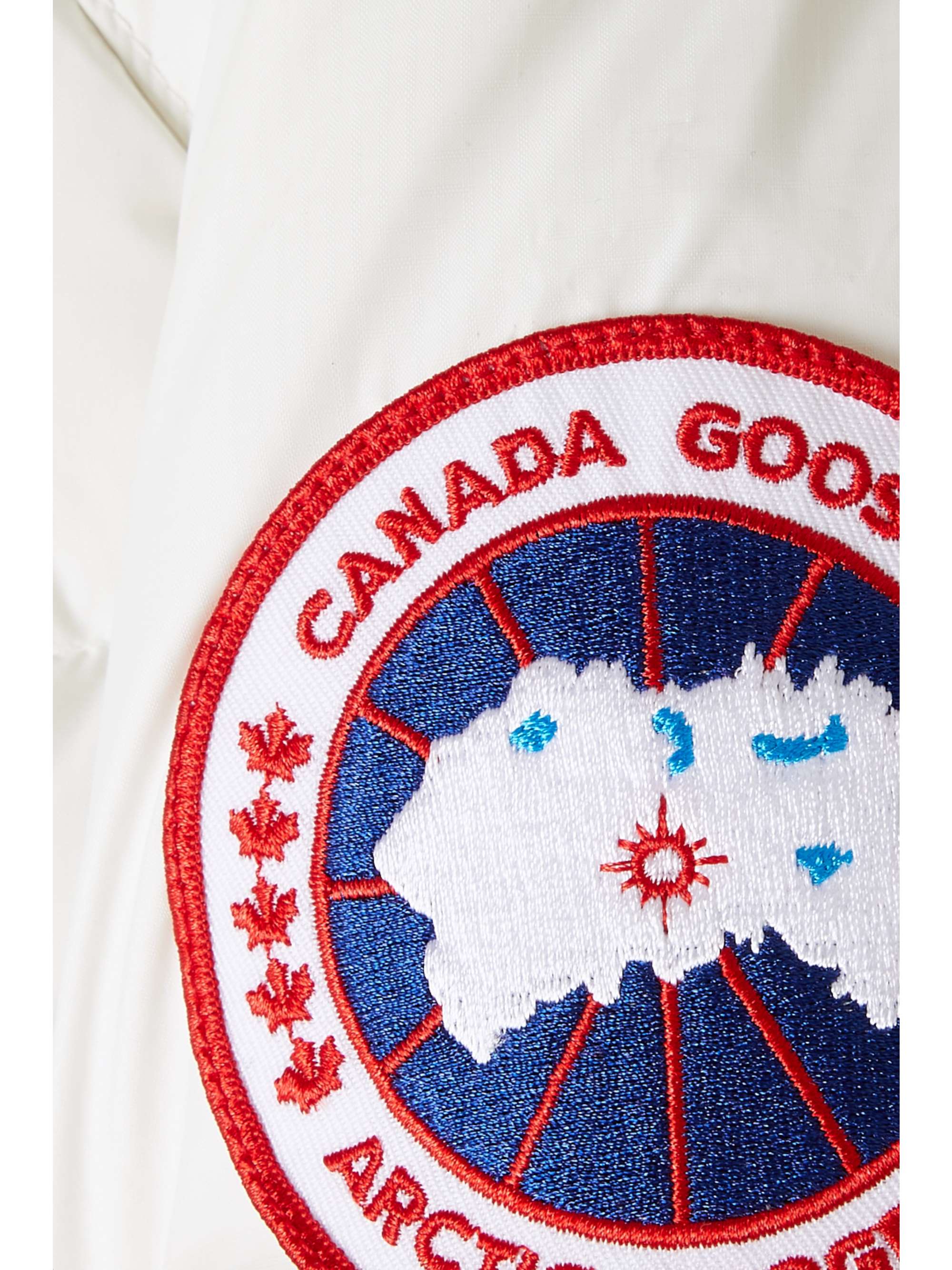 White Approach hooded printed quilted shell down jacket CANADA GOOSE
