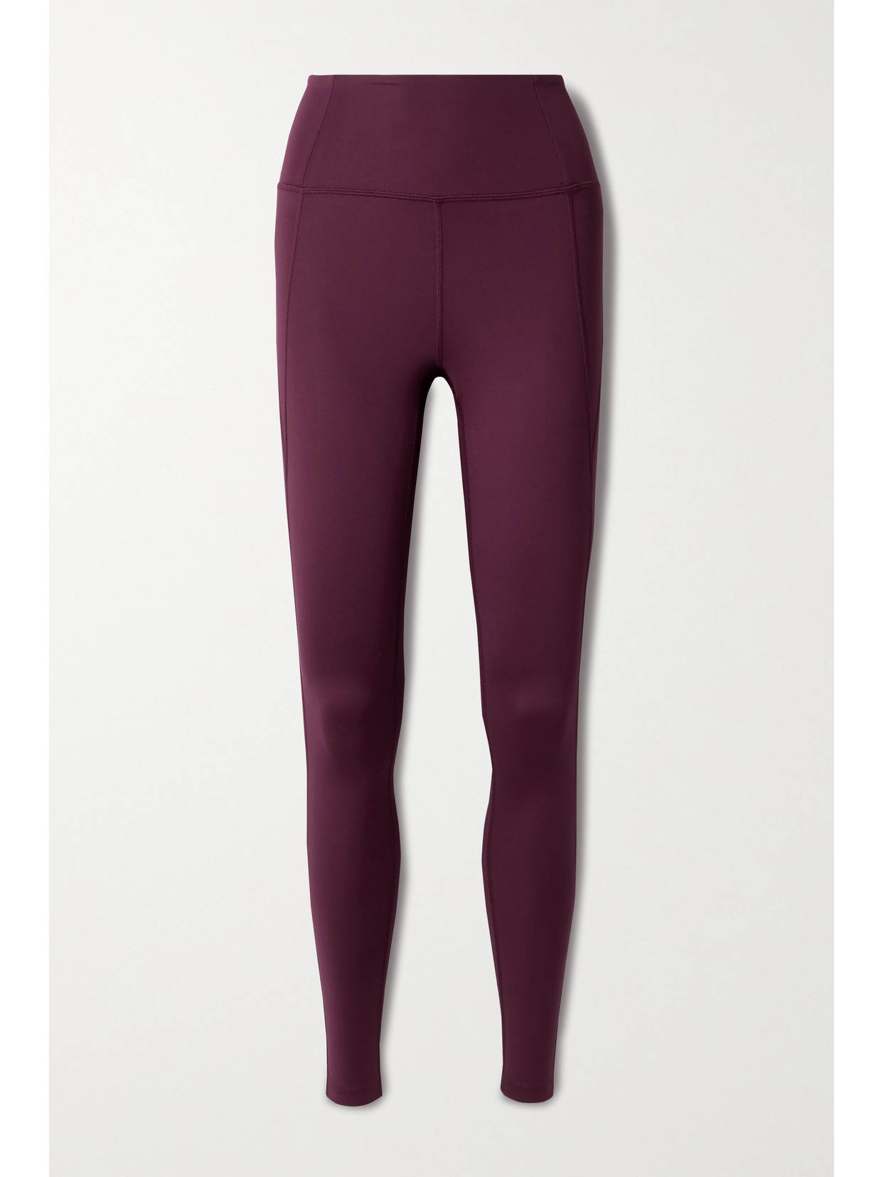 Girlfriend Collective Compressive High-rise Stretch-recycled Polyester Leggings In Plum