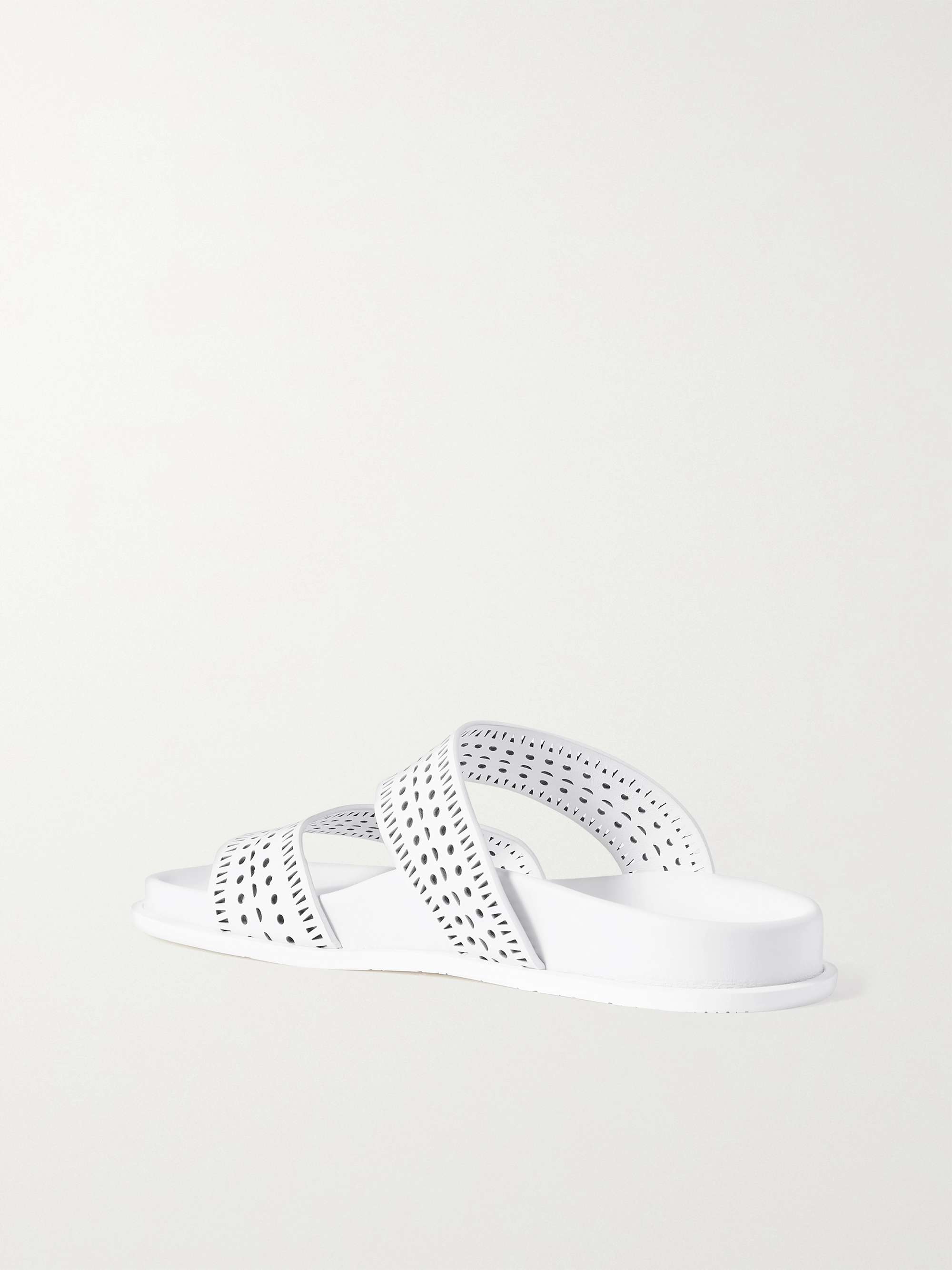 ALAÏA Laser-cut leather slides