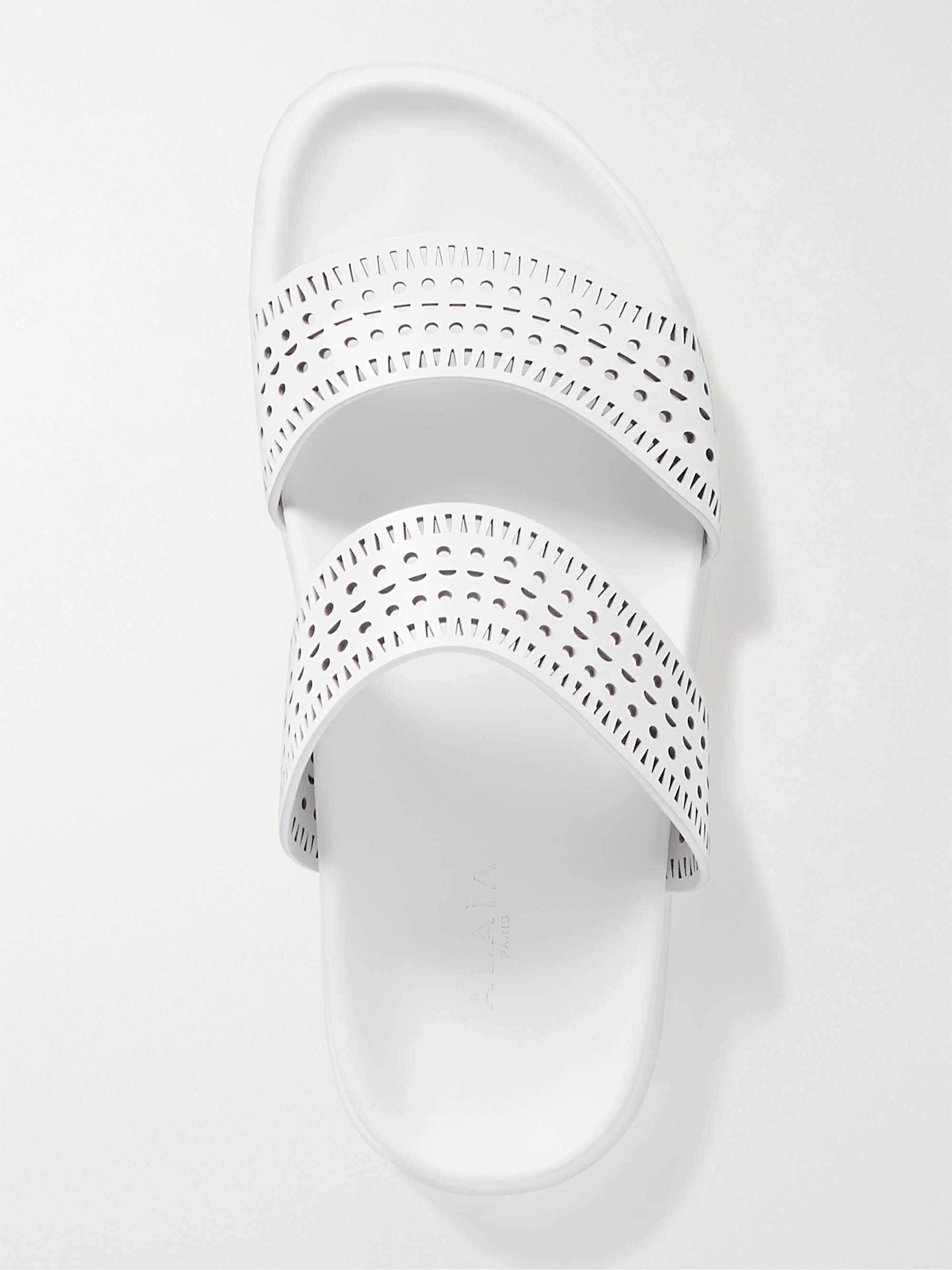 ALAÏA Laser-cut leather slides