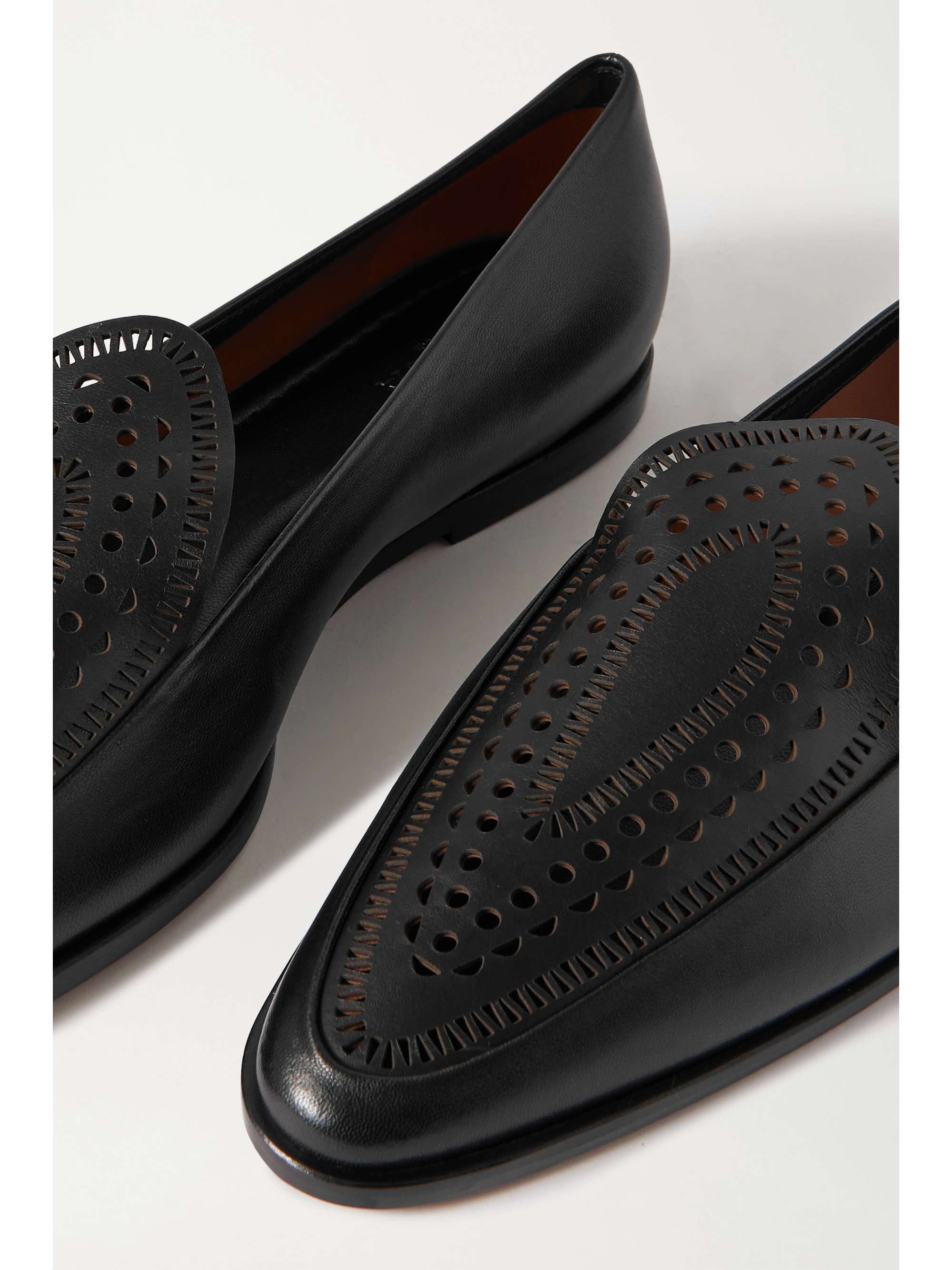 ALAÏA Mocassins en cuir découpé au laser