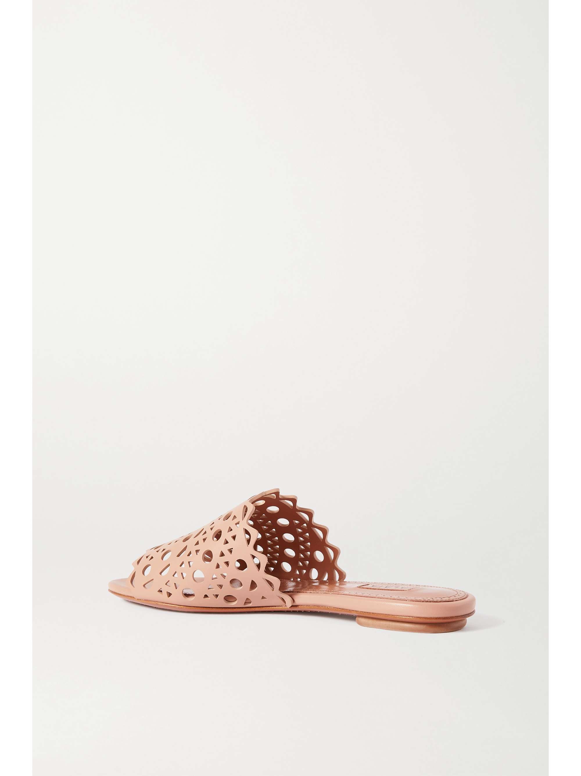 ALAÏA Laser-cut suede slides