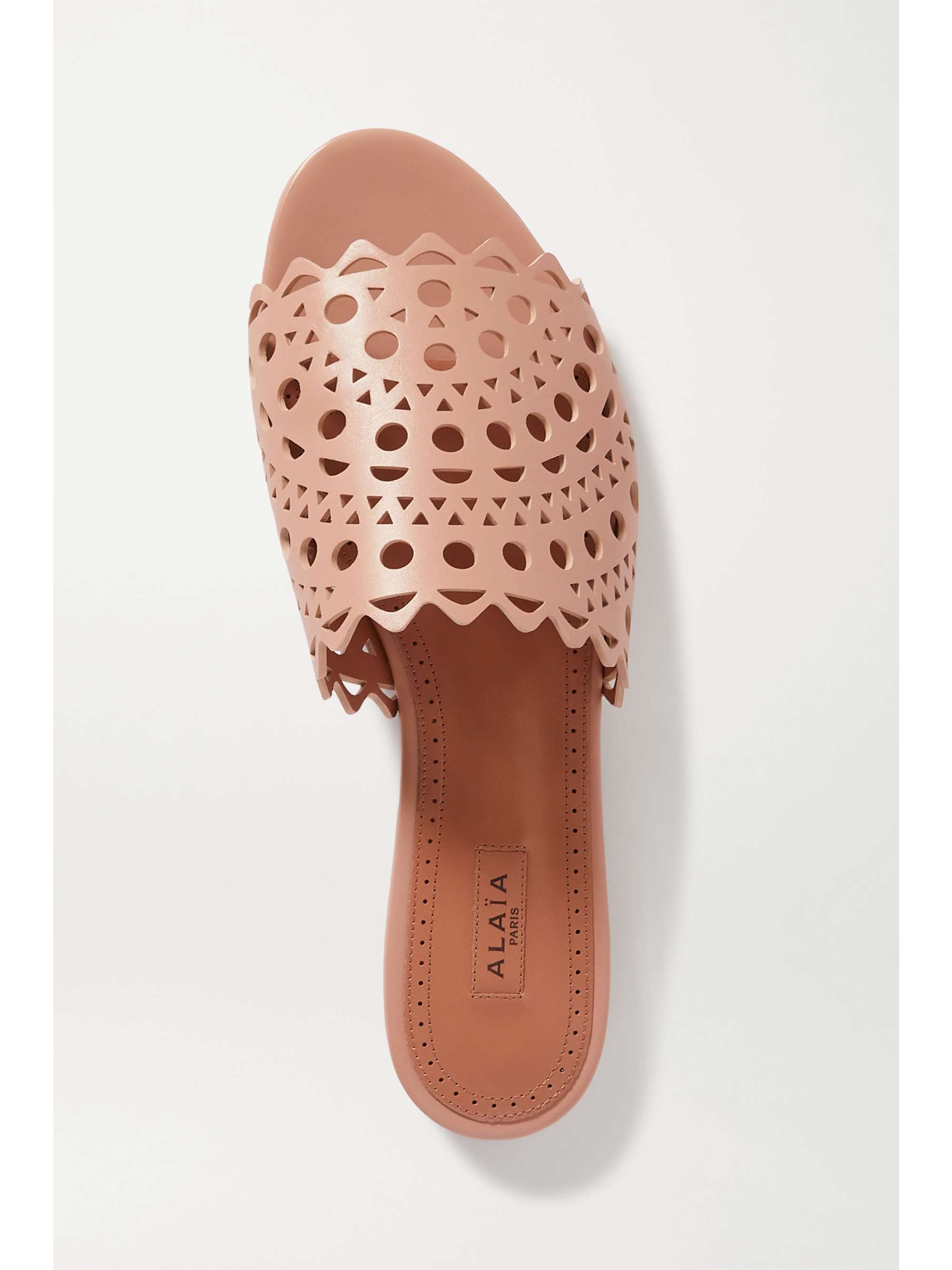 ALAÏA Laser-cut suede slides