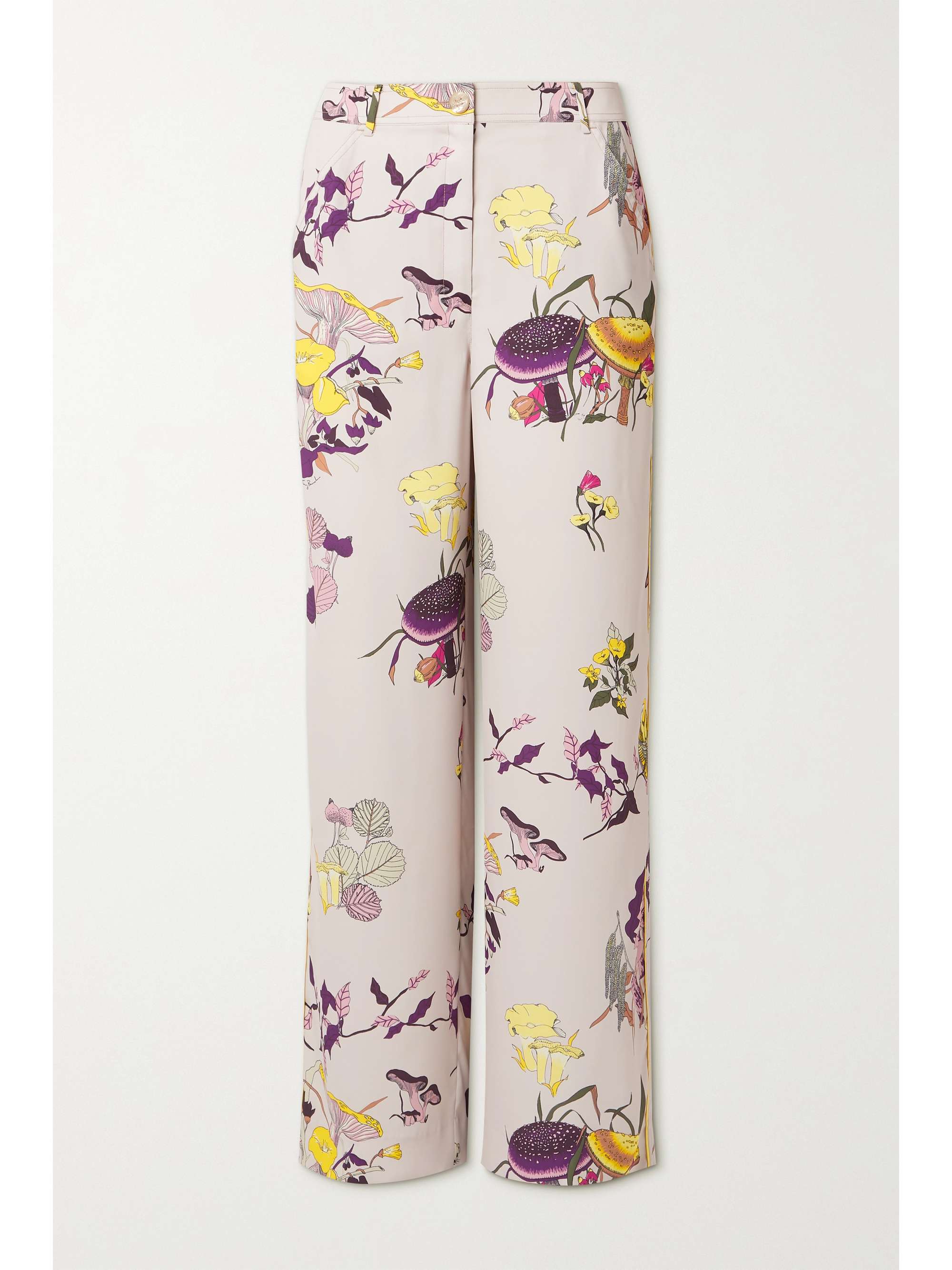 TORY BURCH Printed crepe straight-leg pants | NET-A-PORTER