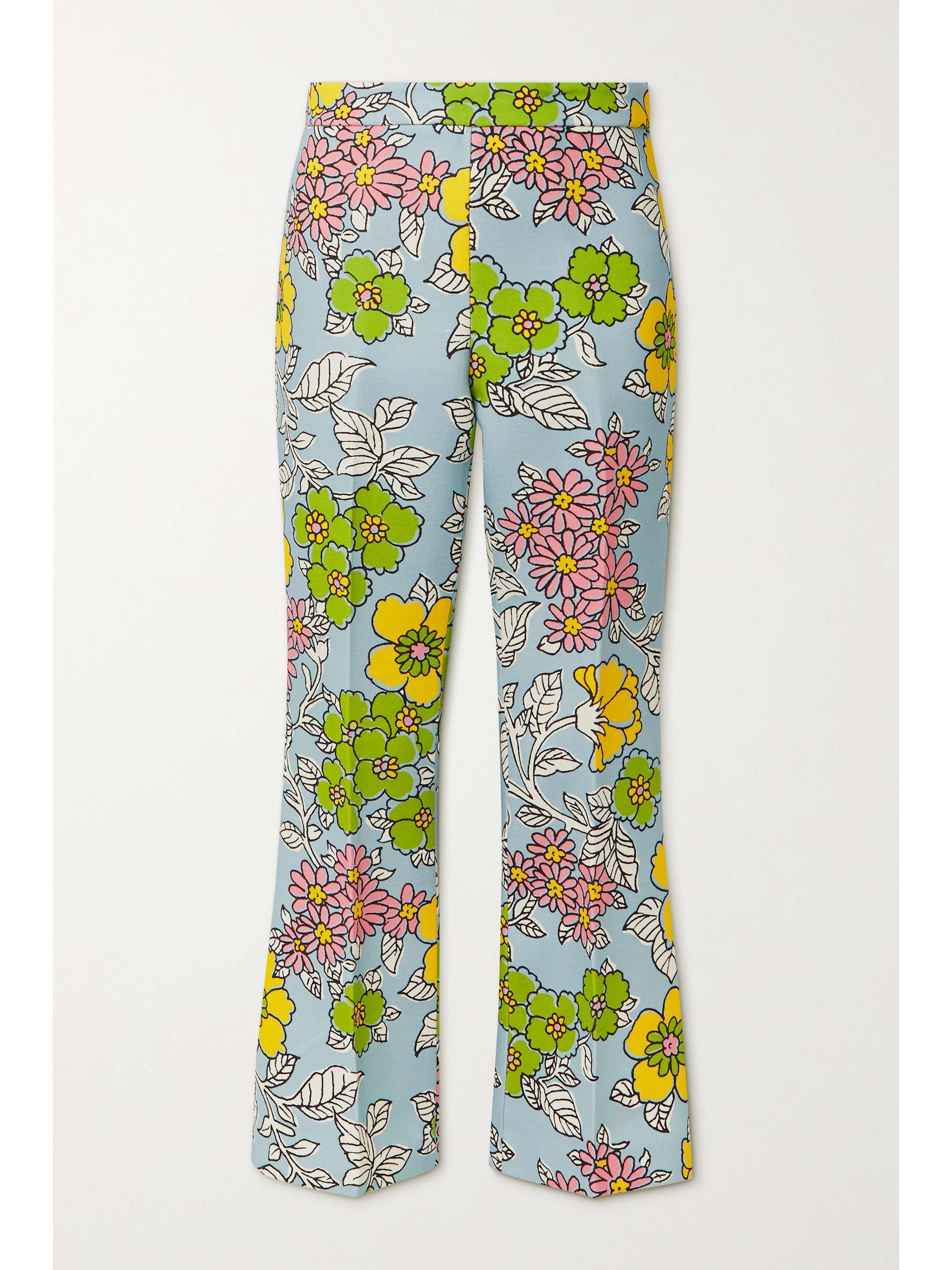 TORY BURCH Floral-print crepe flared pants | NET-A-PORTER