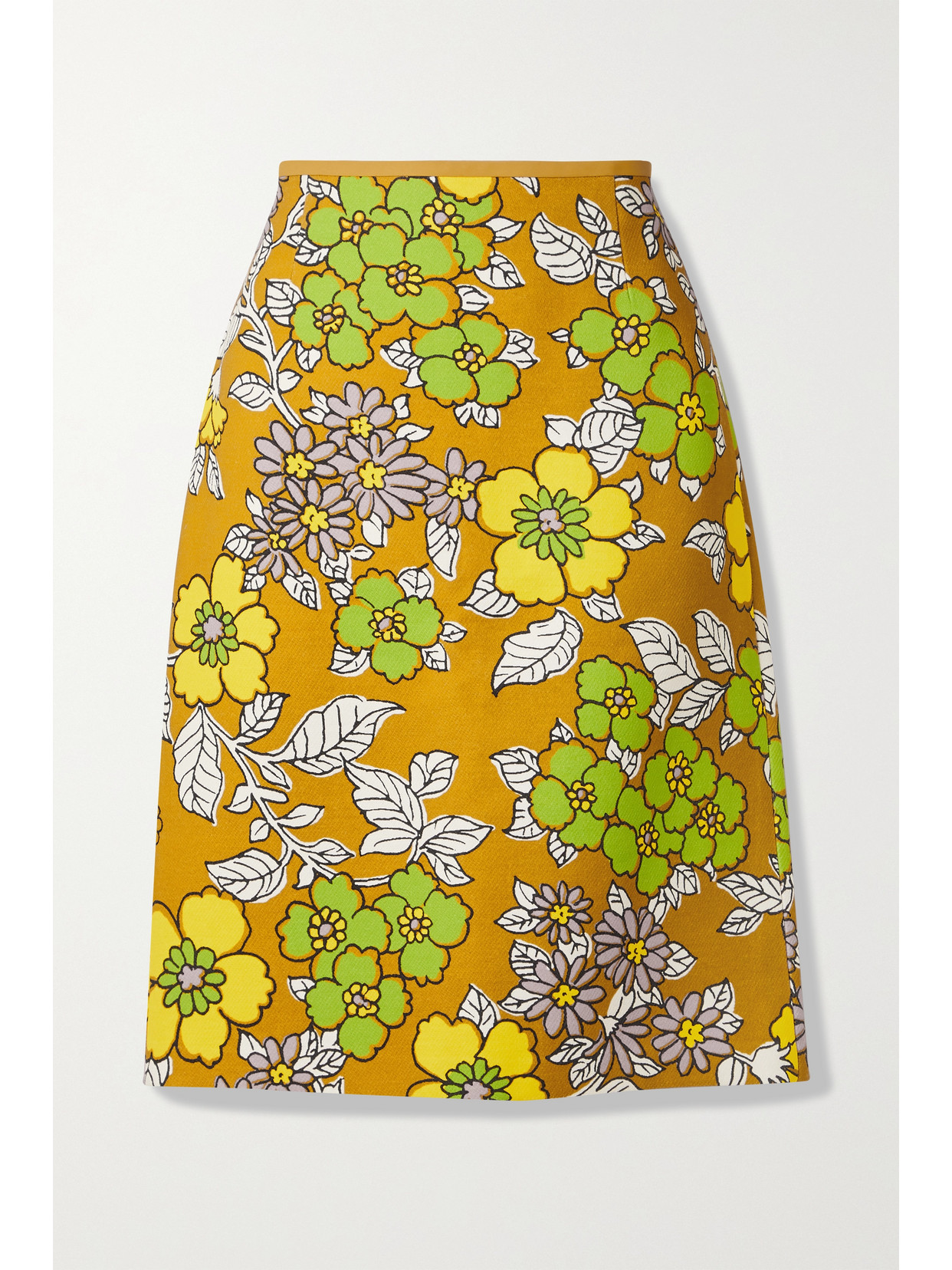 Tory Burch Wallpaper Floralprint Twill Pencil Skirt In Rust Wallpaper Fl ModeSens
