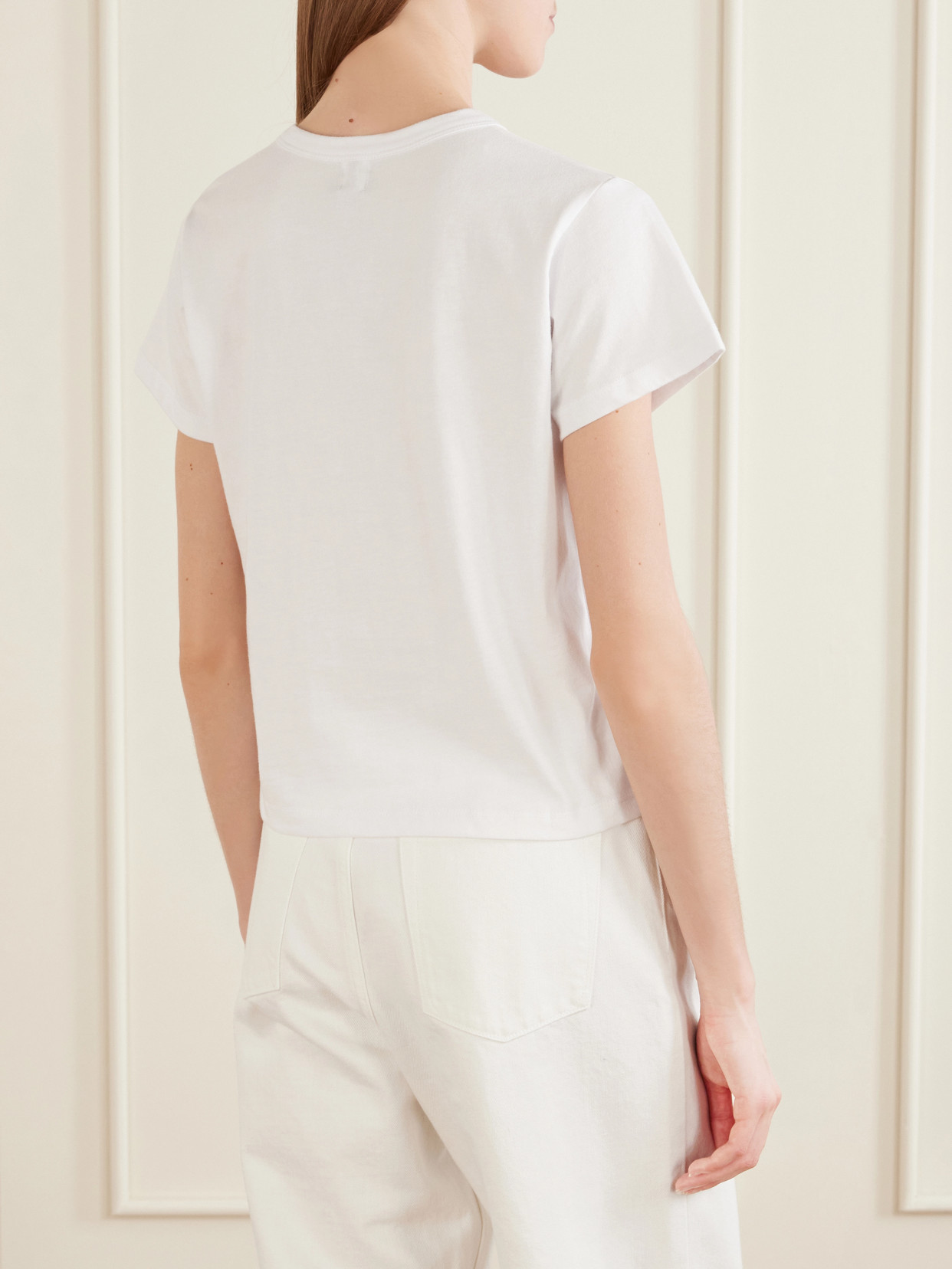 Leset Margo Cotton-jersey T-shirt In White