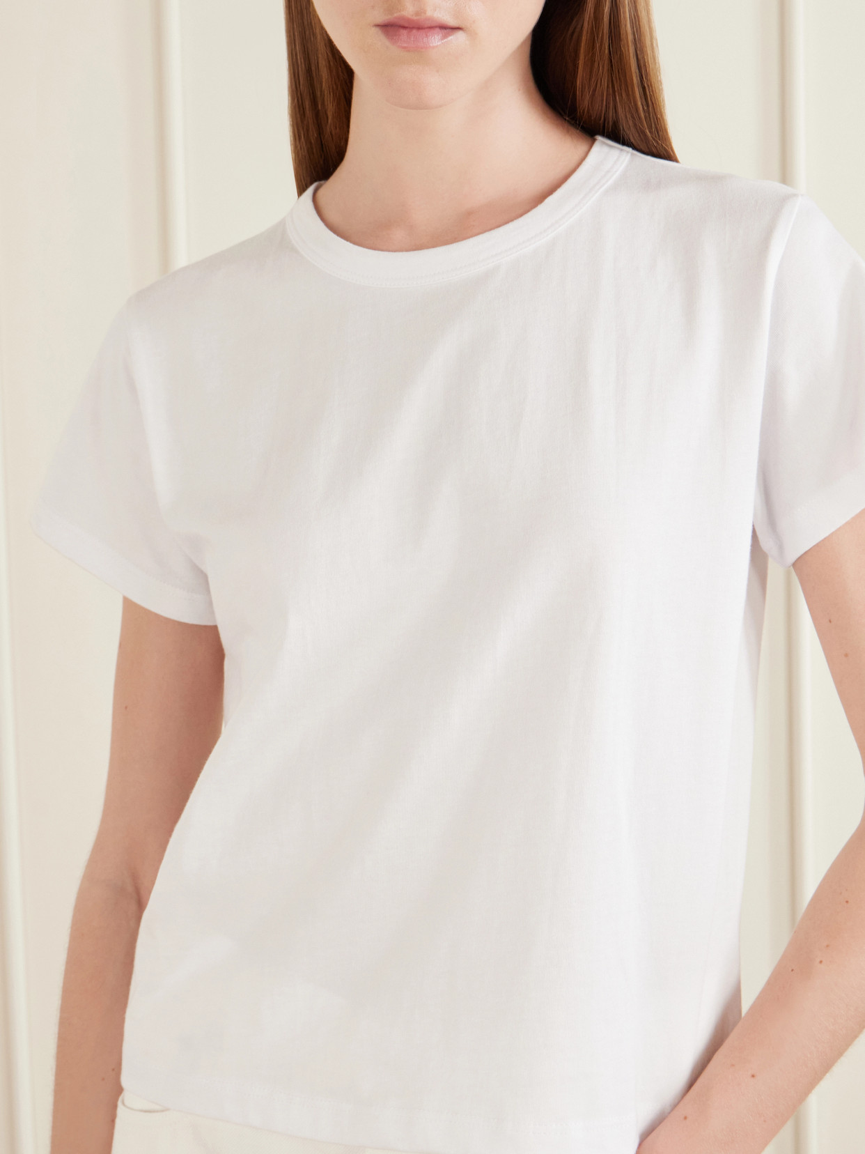 Leset Margo Cotton-jersey T-shirt In White