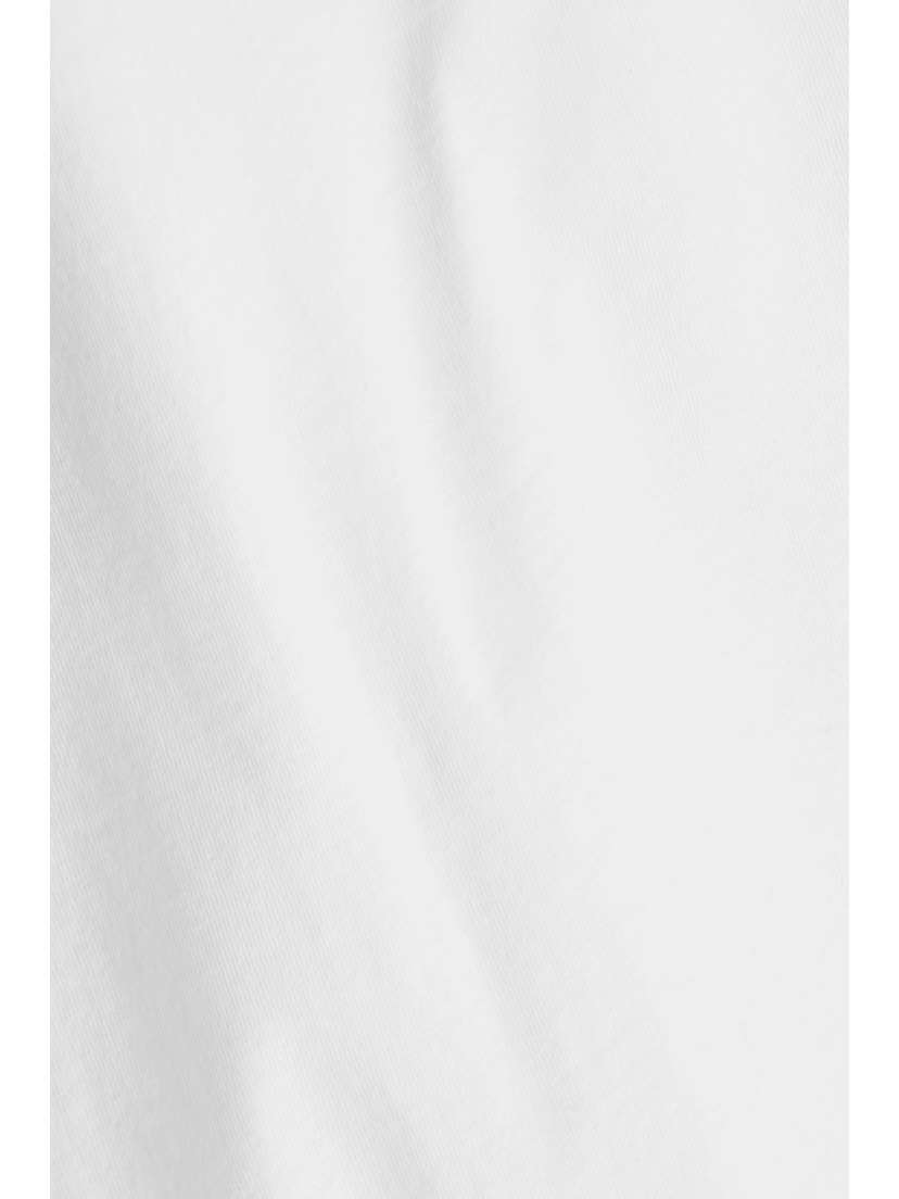 LESET Margo Cotton-jersey T-shirt - detail view in White