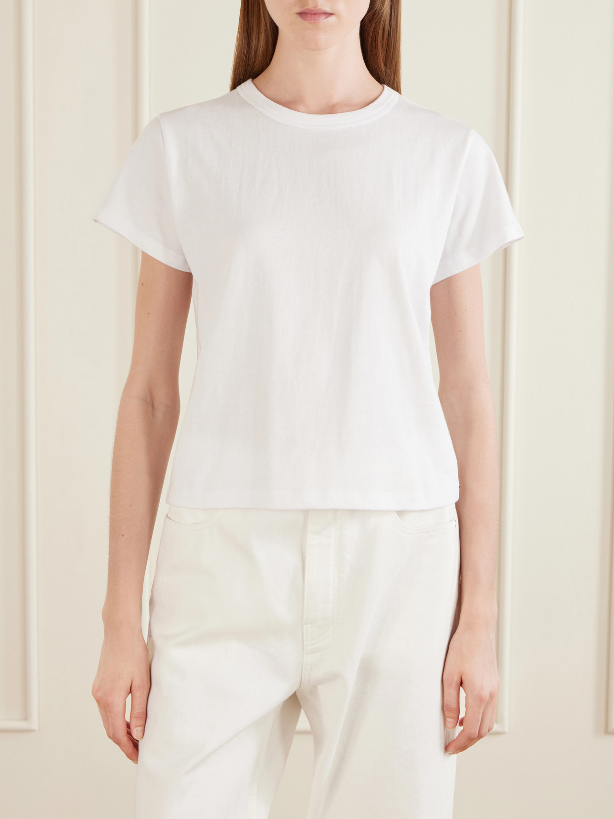 Leset Margo Cotton-jersey T-shirt In White
