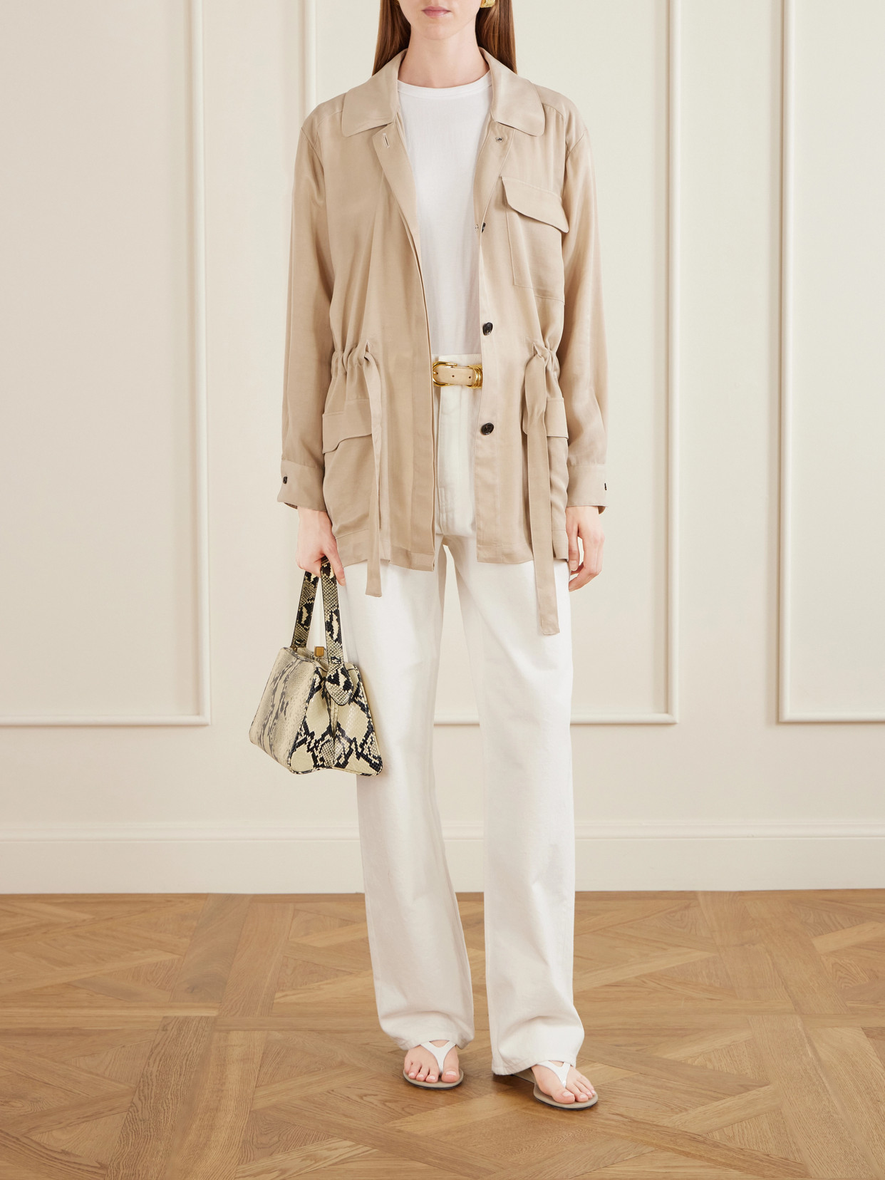 Leset Margo Cotton-jersey T-shirt In White