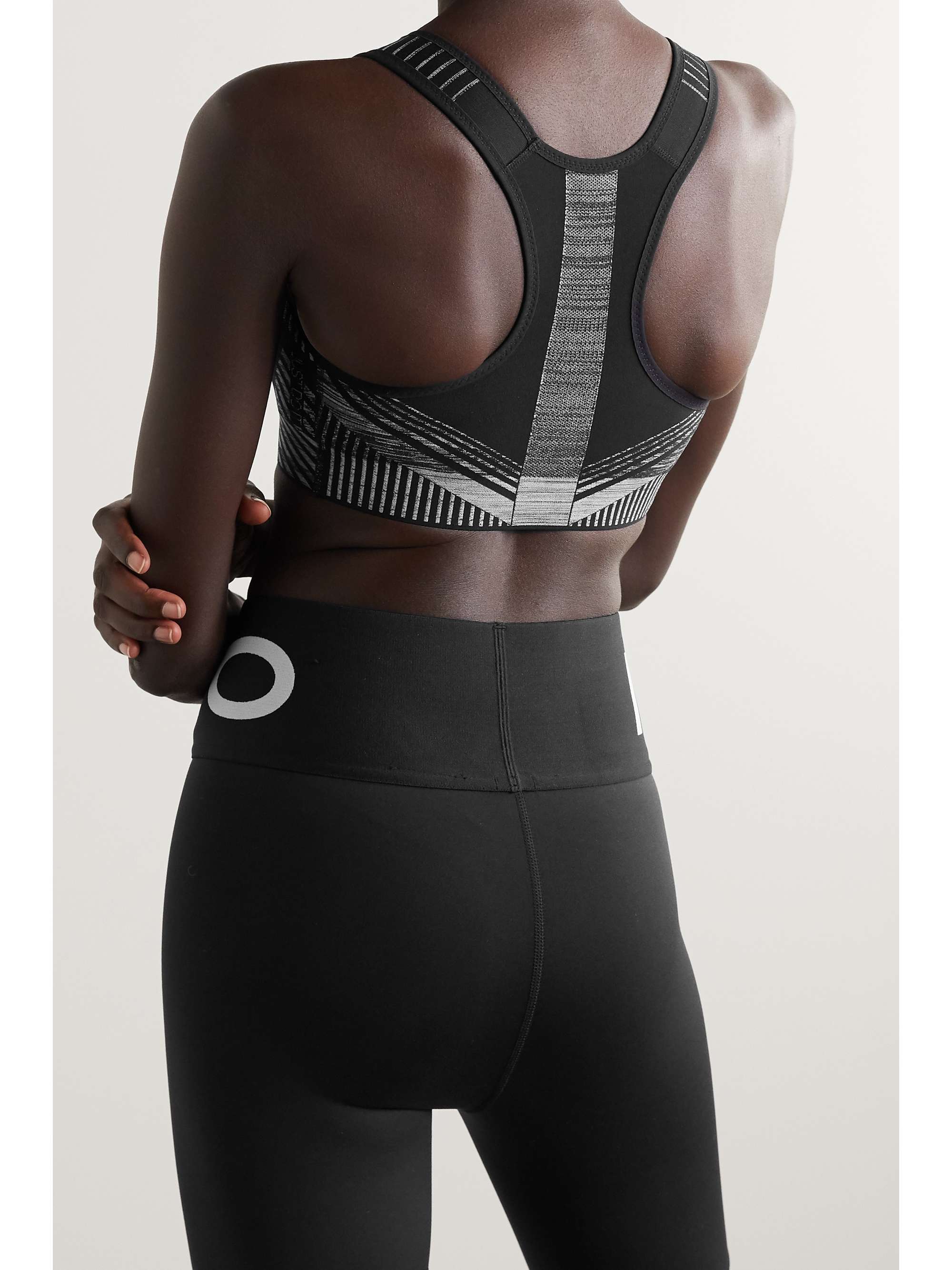 NIKE Fe/Nom striped Flyknit sports bra