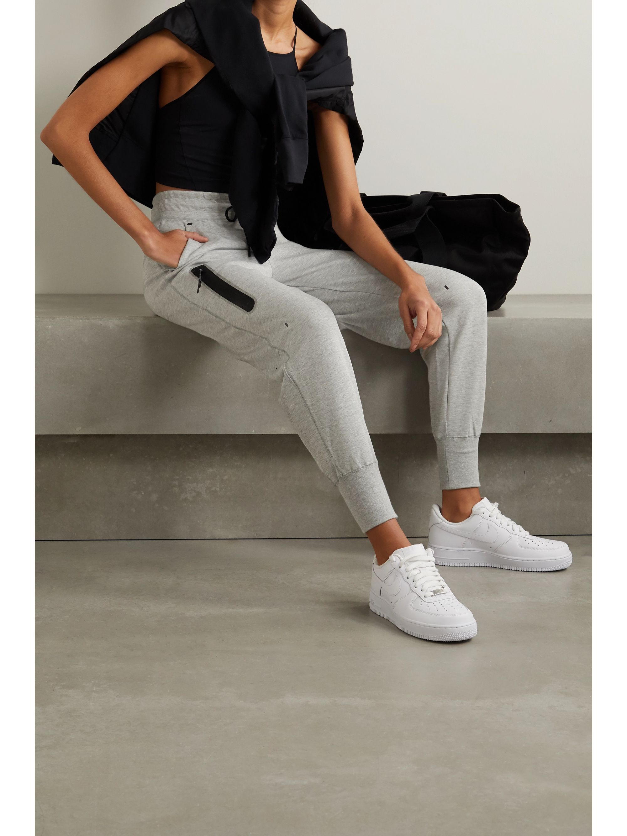 Nike cotton blend jersey track pants Clearance