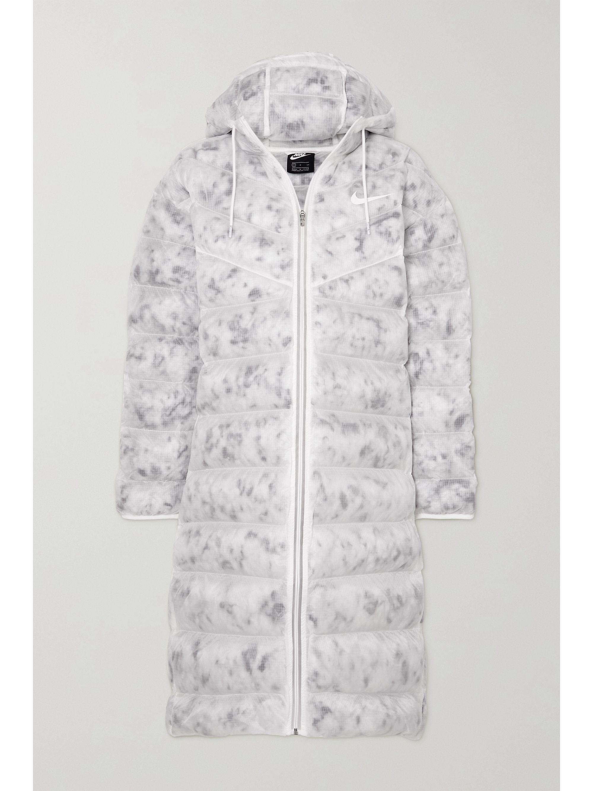 nike white parka