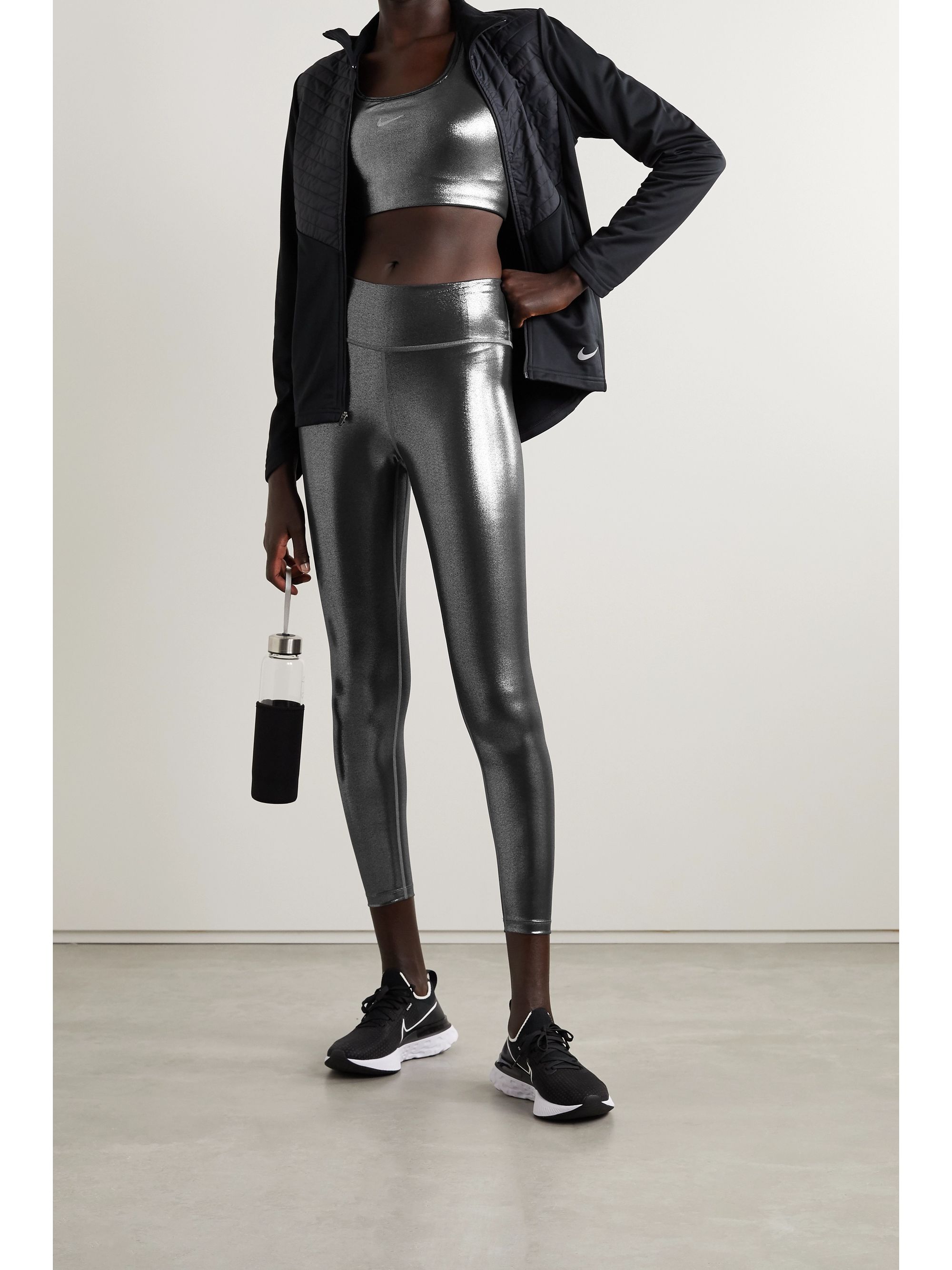 nike leggings metallic