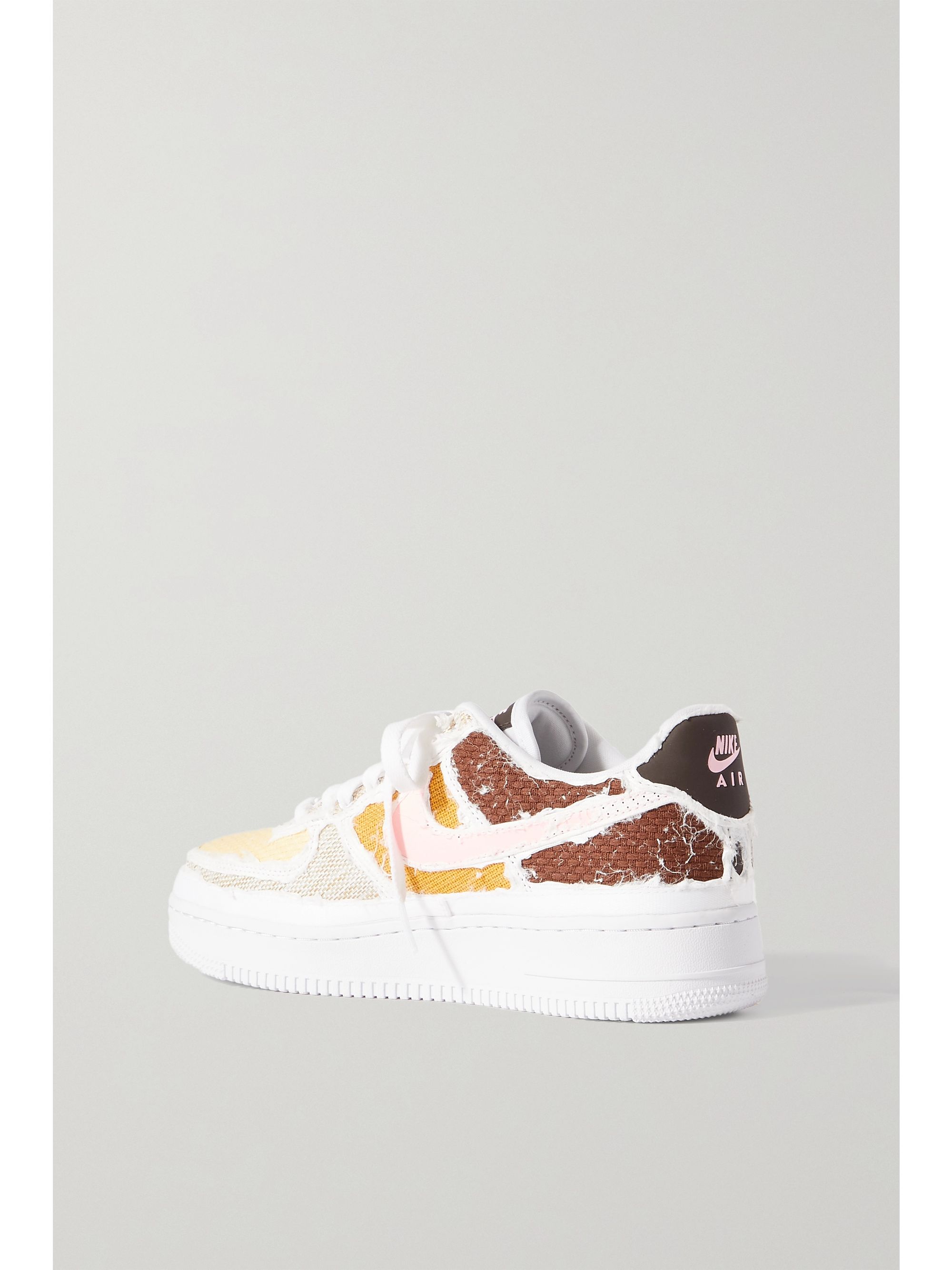 Brown Nike Air Force 1 Tear Away Mesh Sneakers Nike Net A Porter