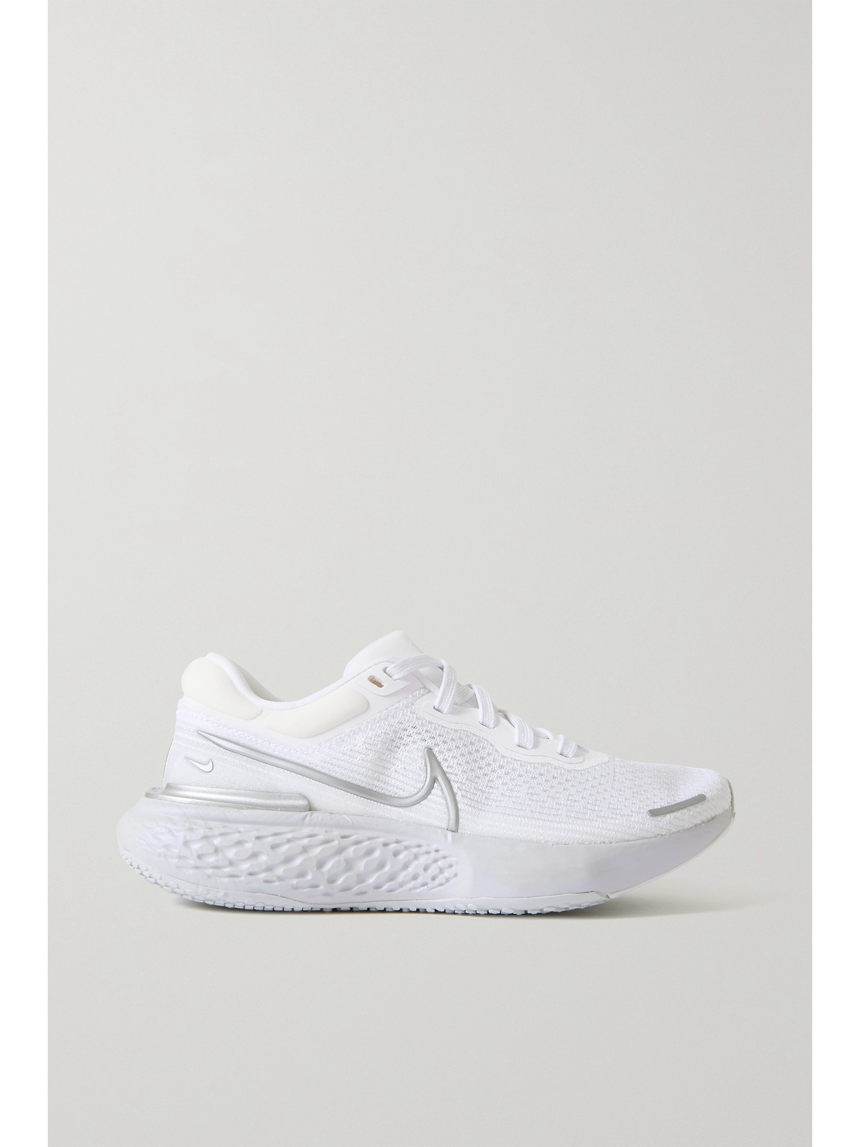 Nike Zoomx Invincible Run Neoprene-trimmed Flyknit Sneakers In White