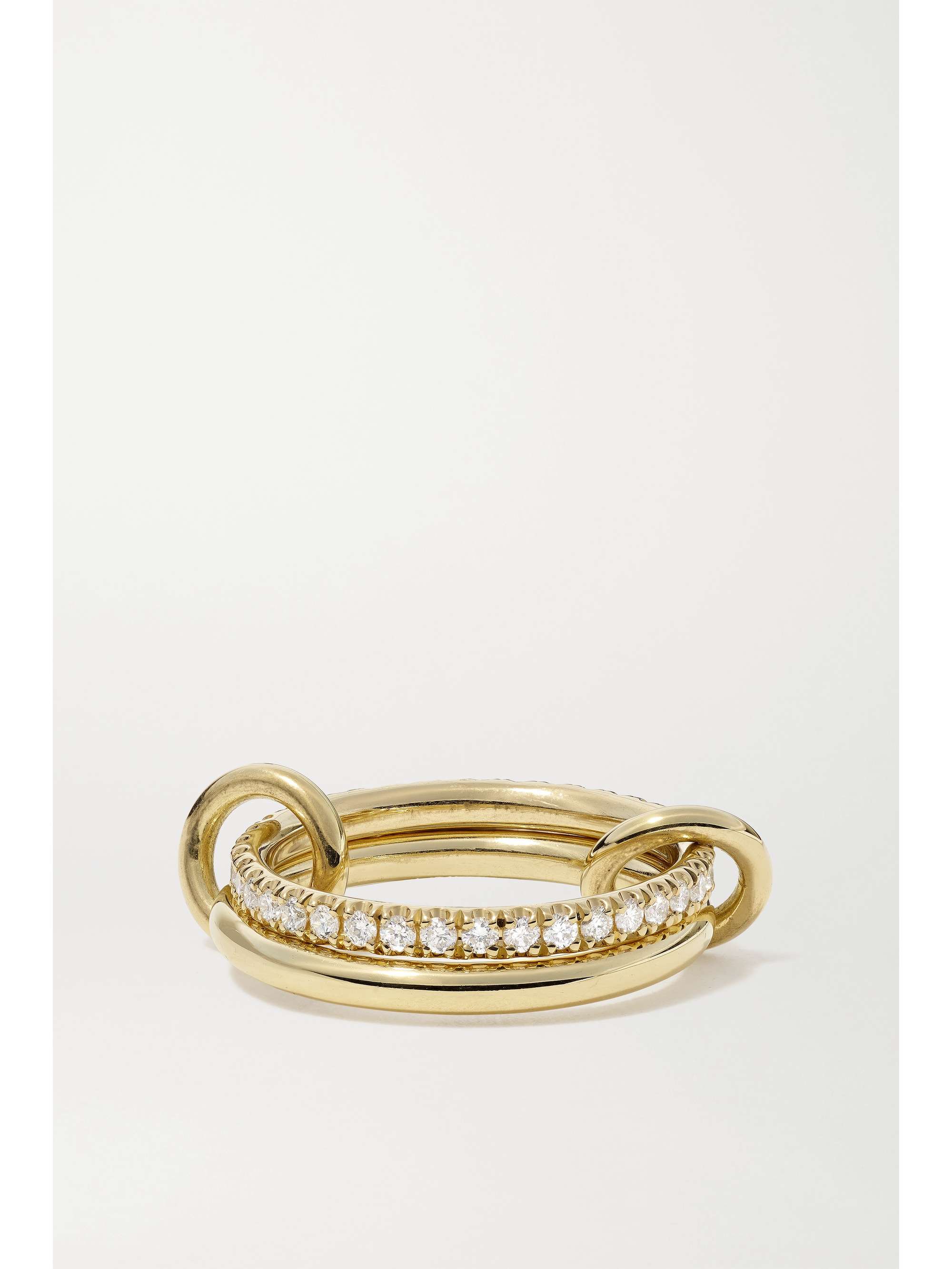 SPINELLI KILCOLLIN Ceres Deux set of two 18-karat yellow and rose gold sapphire rings