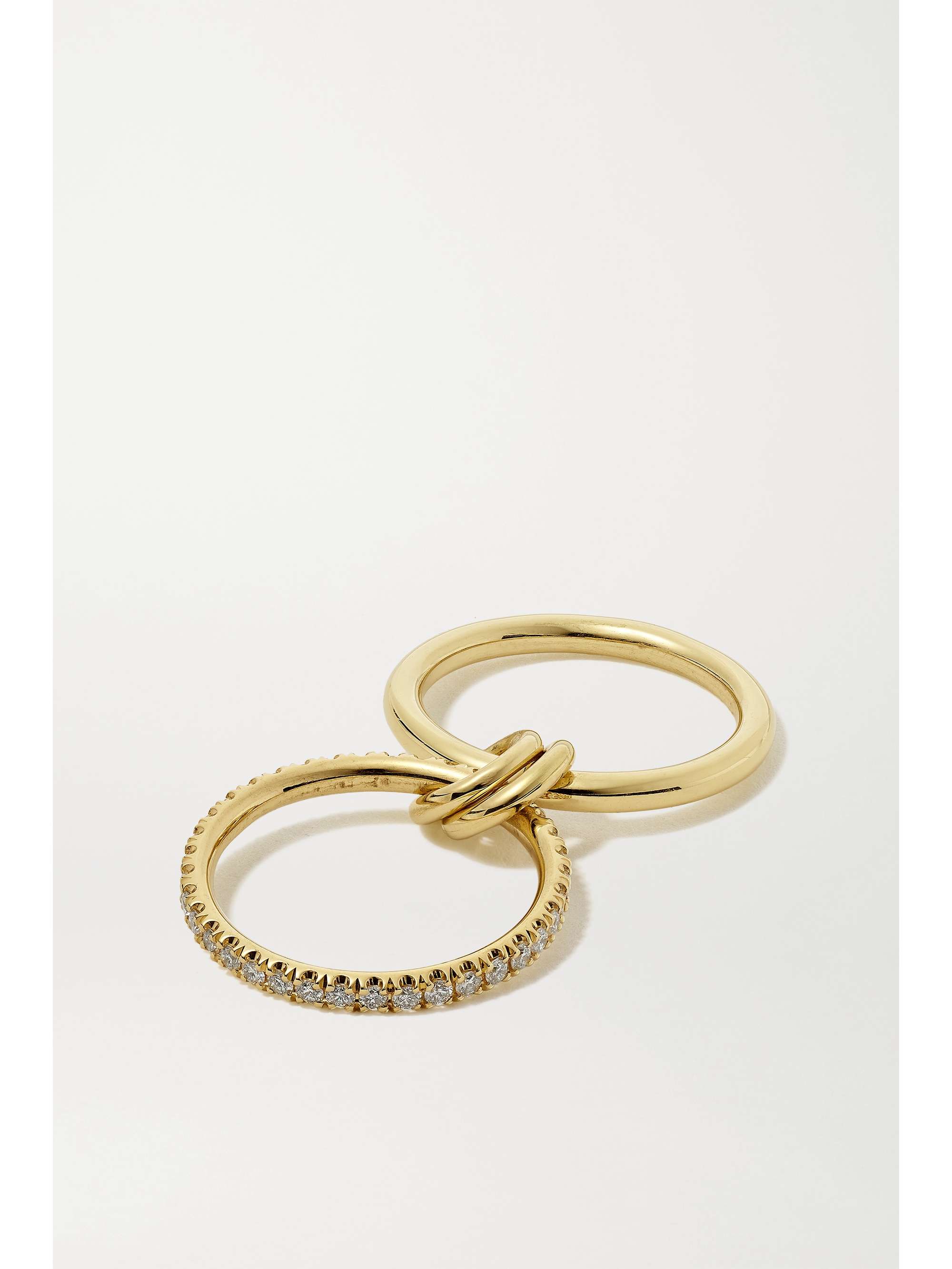 SPINELLI KILCOLLIN Ceres Deux set of two 18-karat yellow and rose gold sapphire rings