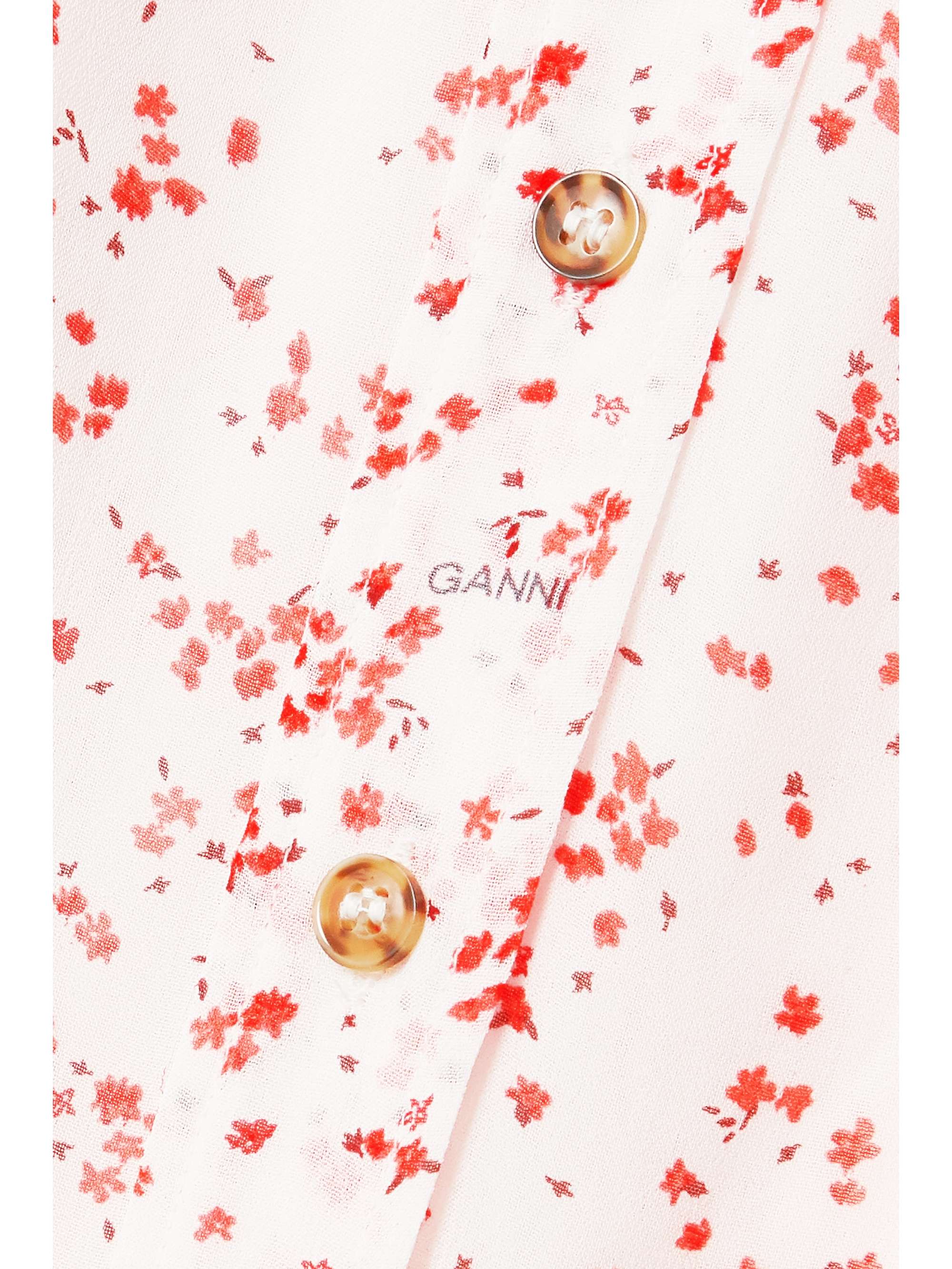 GANNI Floral-print georgette midi dress
