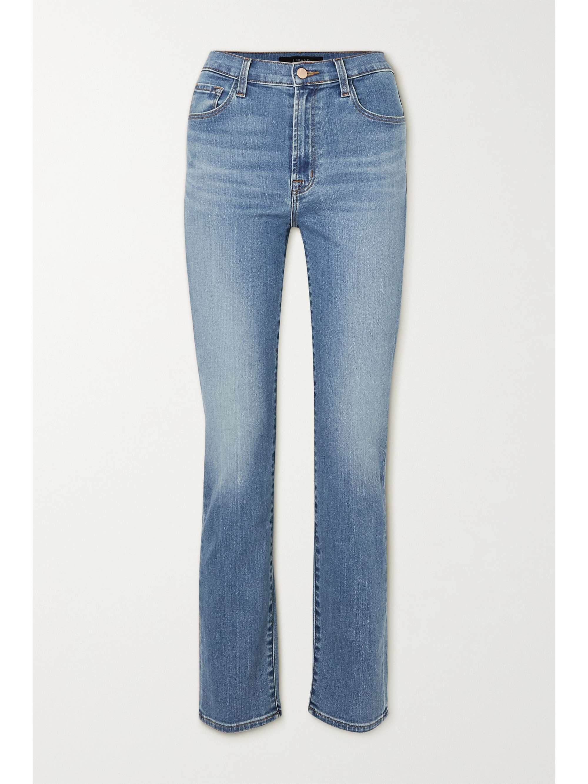 Mid denim Teagan high-rise straight-leg 
