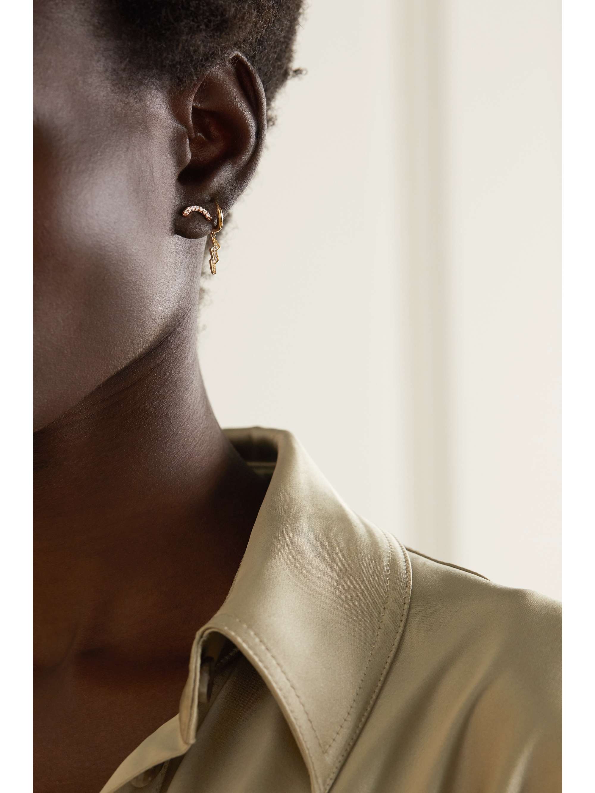 ANDREA FOHRMAN 14-karat gold sapphire earring