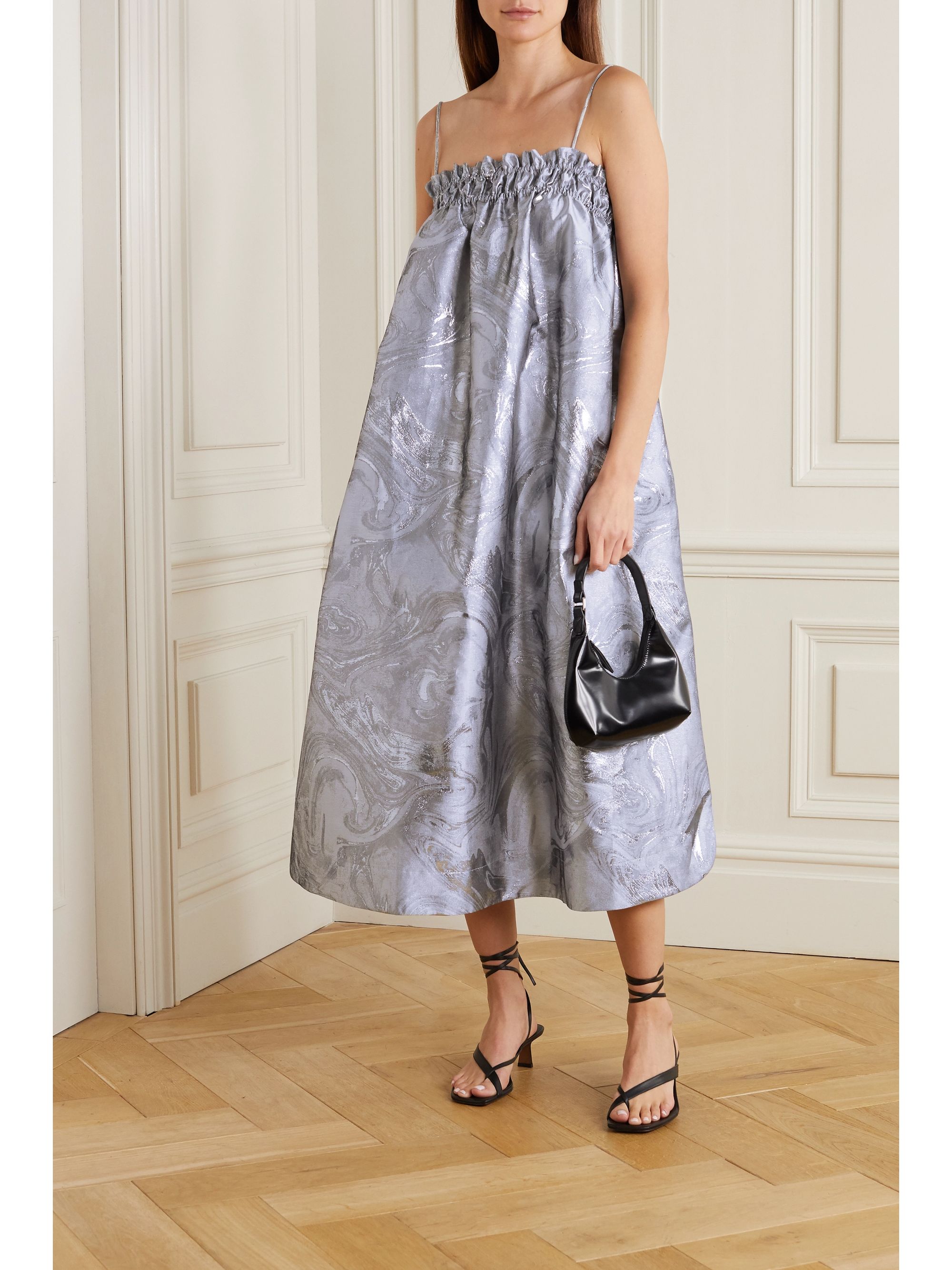 Metallic midi dress Outlet