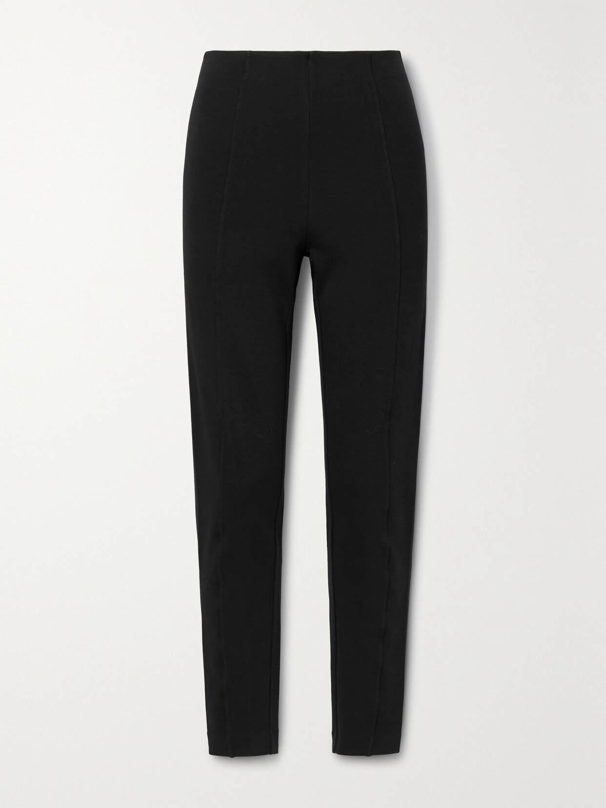 Ninety Percent - + Net Sustain Paneled Organic Cotton-blend Jersey Slim-leg Pants - Black image