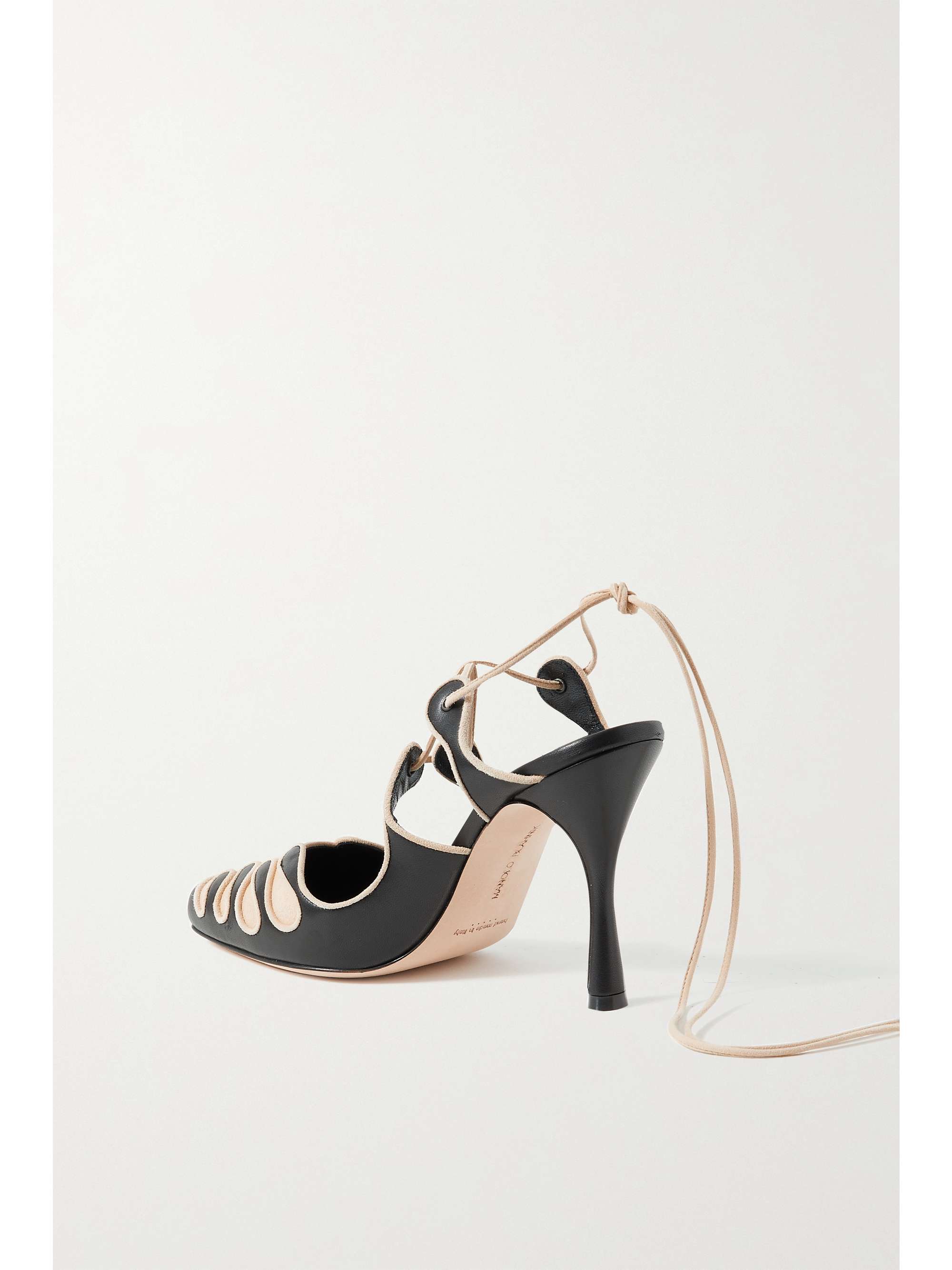 MANOLO BLAHNIK Antero 105 leather and suede pumps