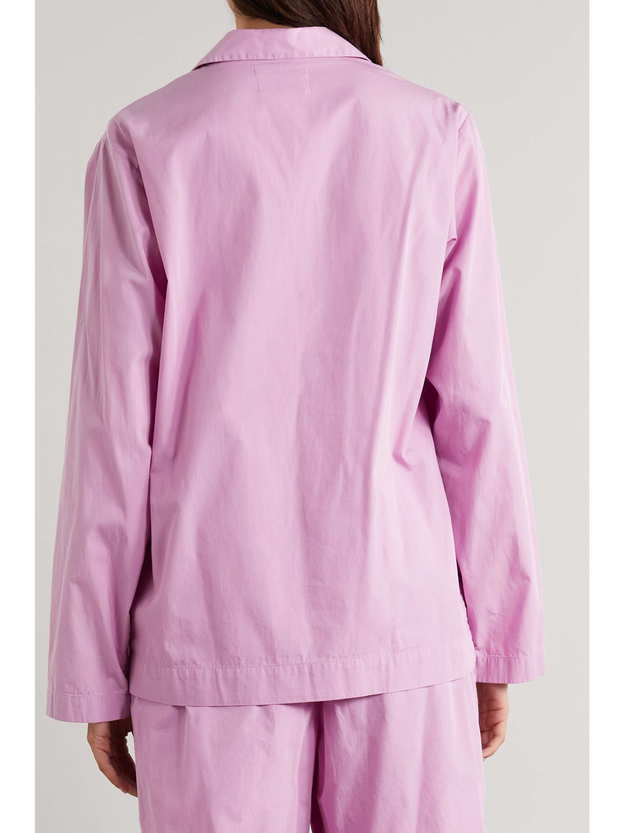TEKLA Pyjama-Hemd aus Biobaumwollpopeline