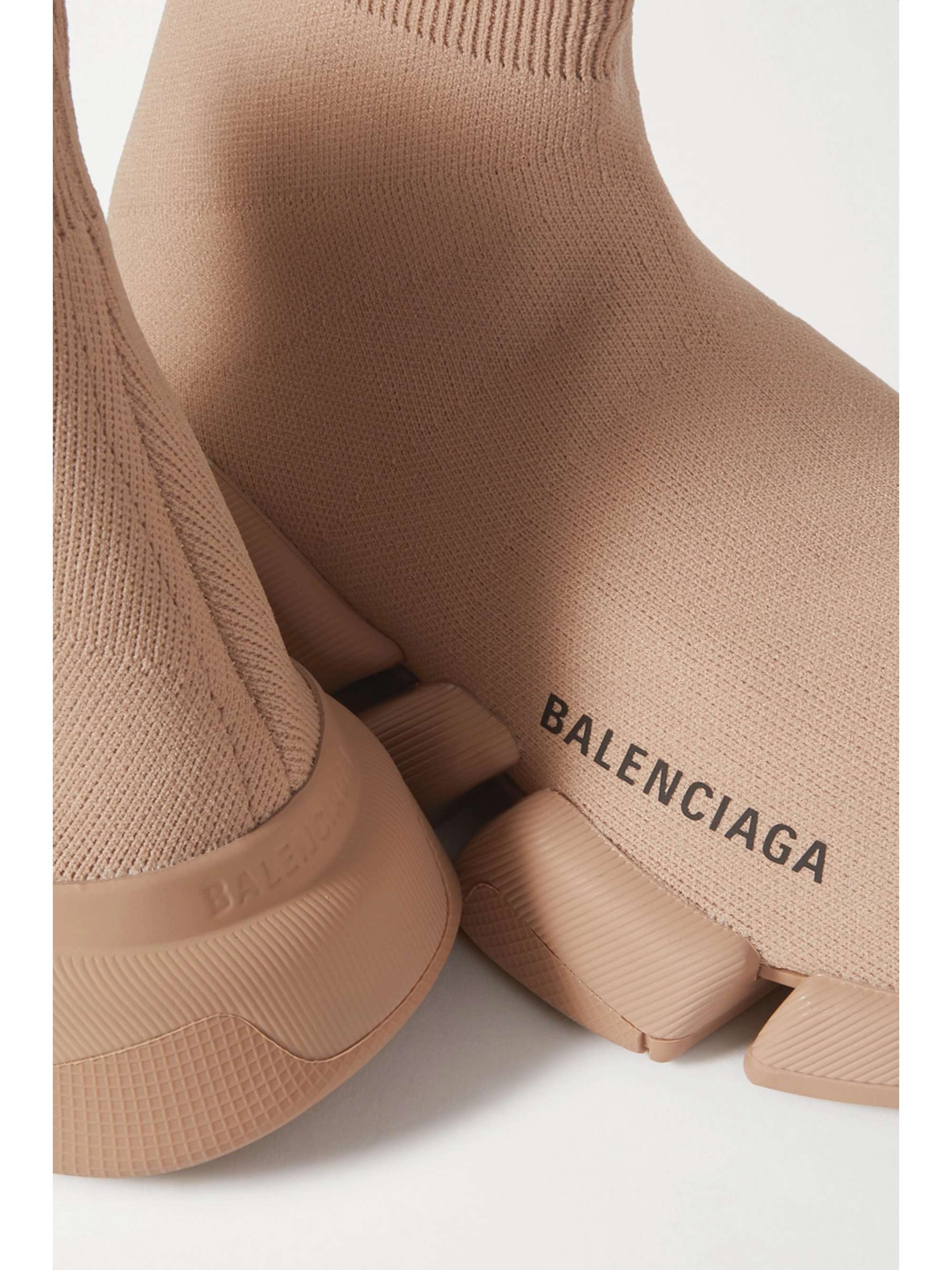 Balenciaga Speed Full Knit Sneakers in Brown for Men