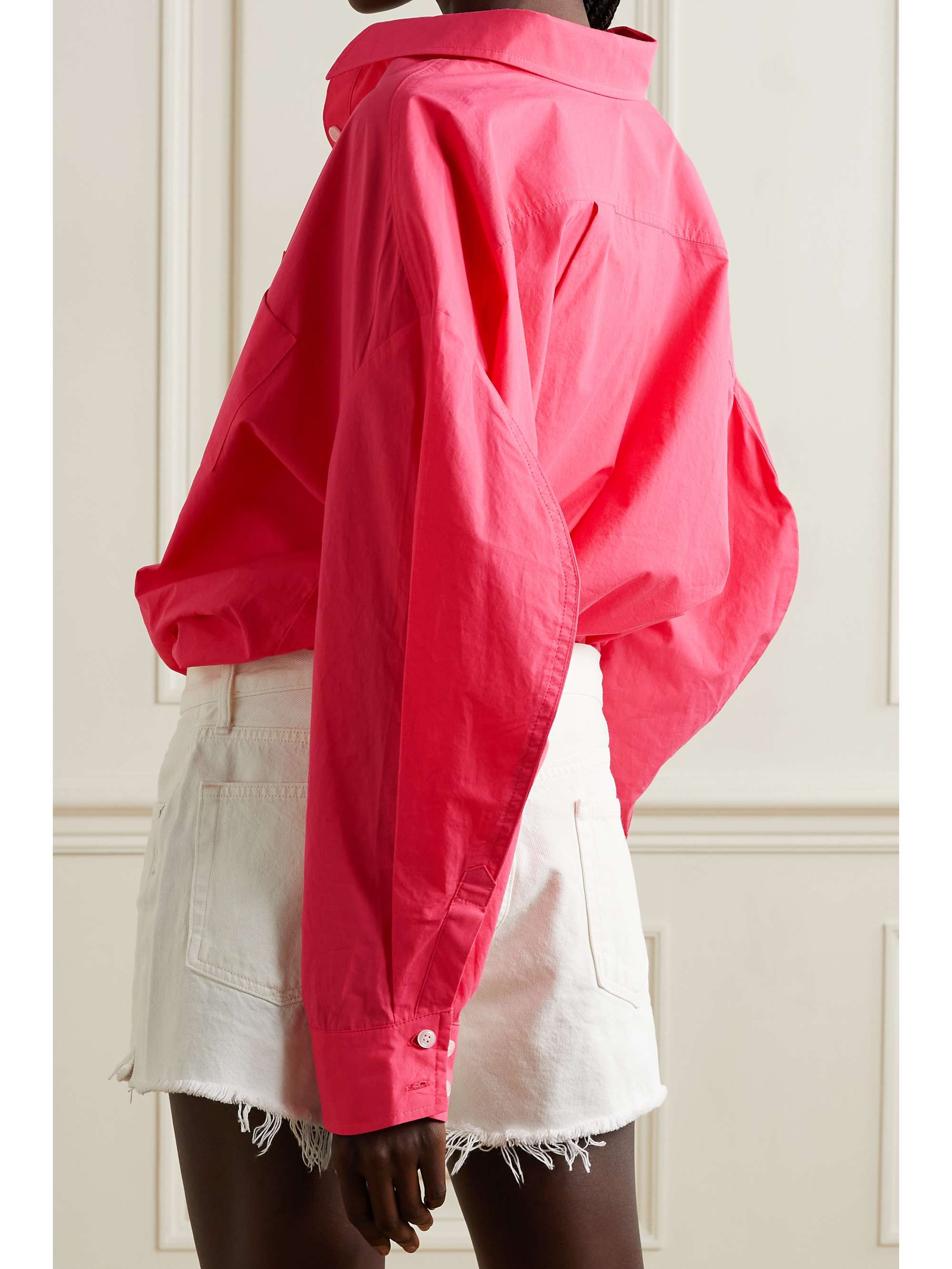 THE FRANKIE SHOP Melody oversized organic cotton-poplin shirt
