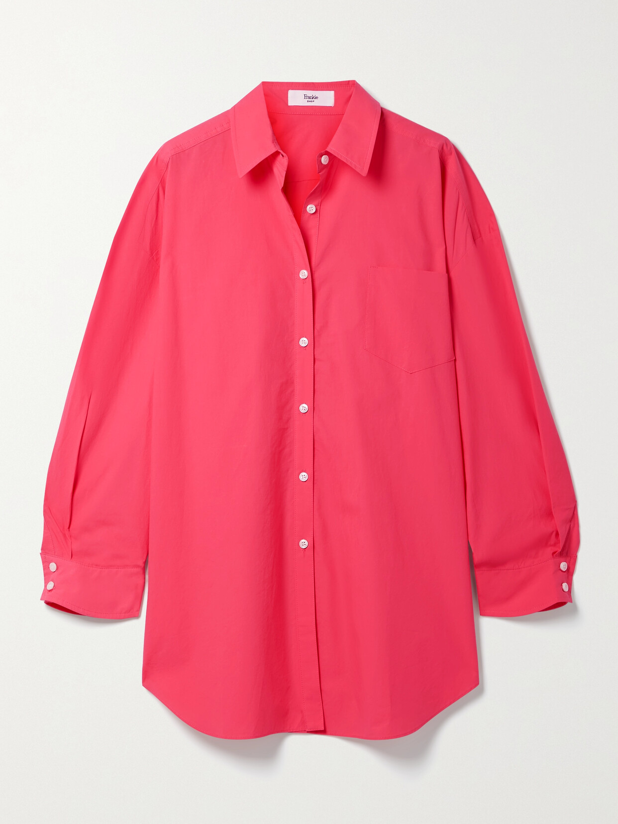 The Frankie Shop - Melody Oversized Organic Cotton-poplin Shirt - Pink