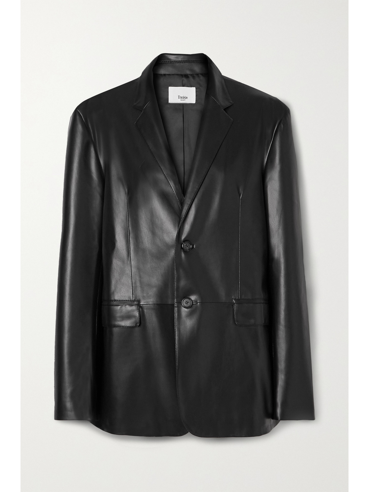 THE FRANKIE SHOP OLYMPIA FAUX LEATHER BLAZER