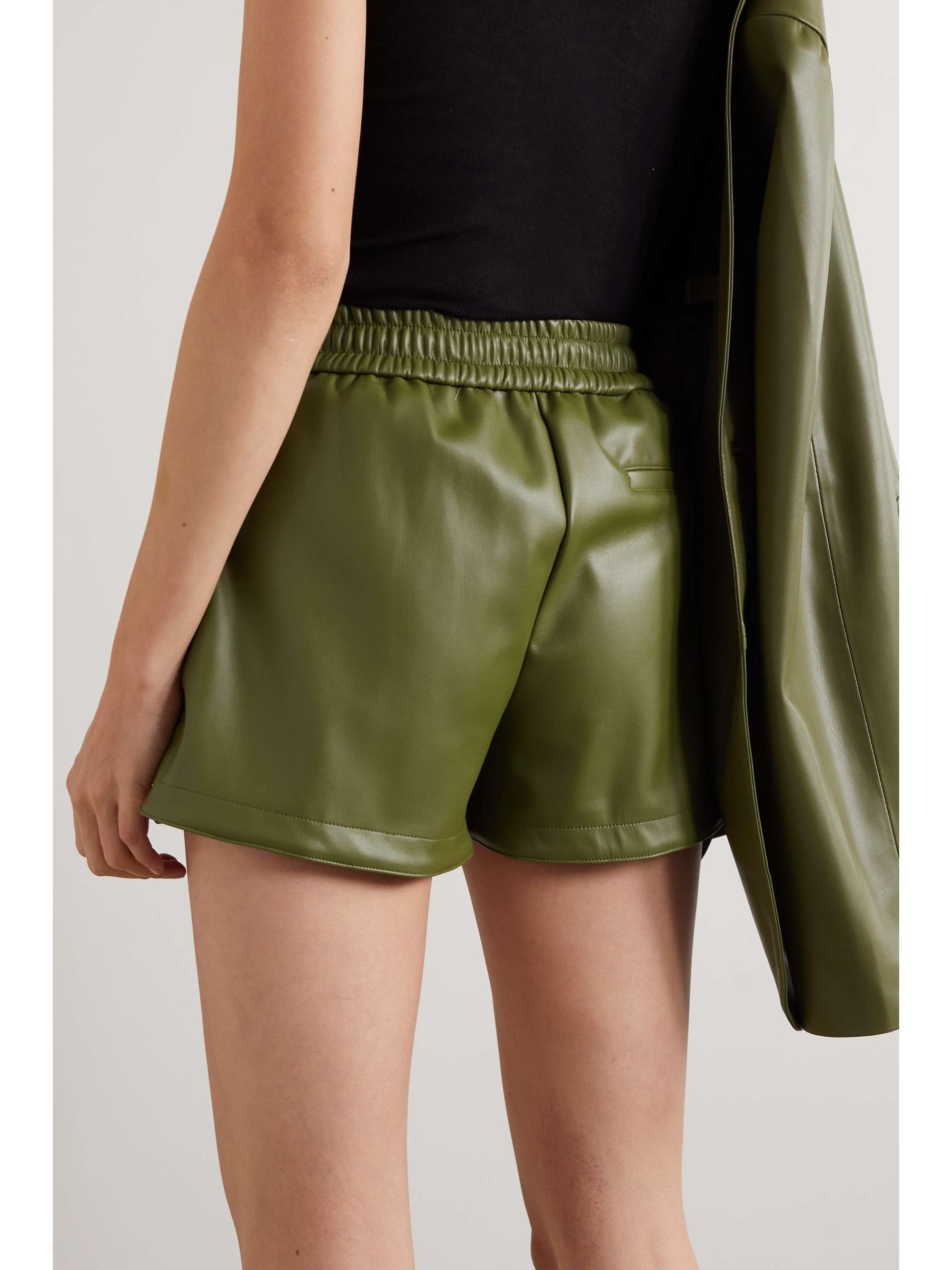 FRANKIE SHOP Agata faux leather shorts