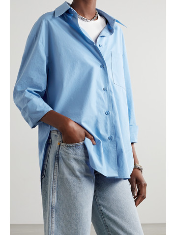 The Frankie Shop Lui organic cotton-poplin shirt