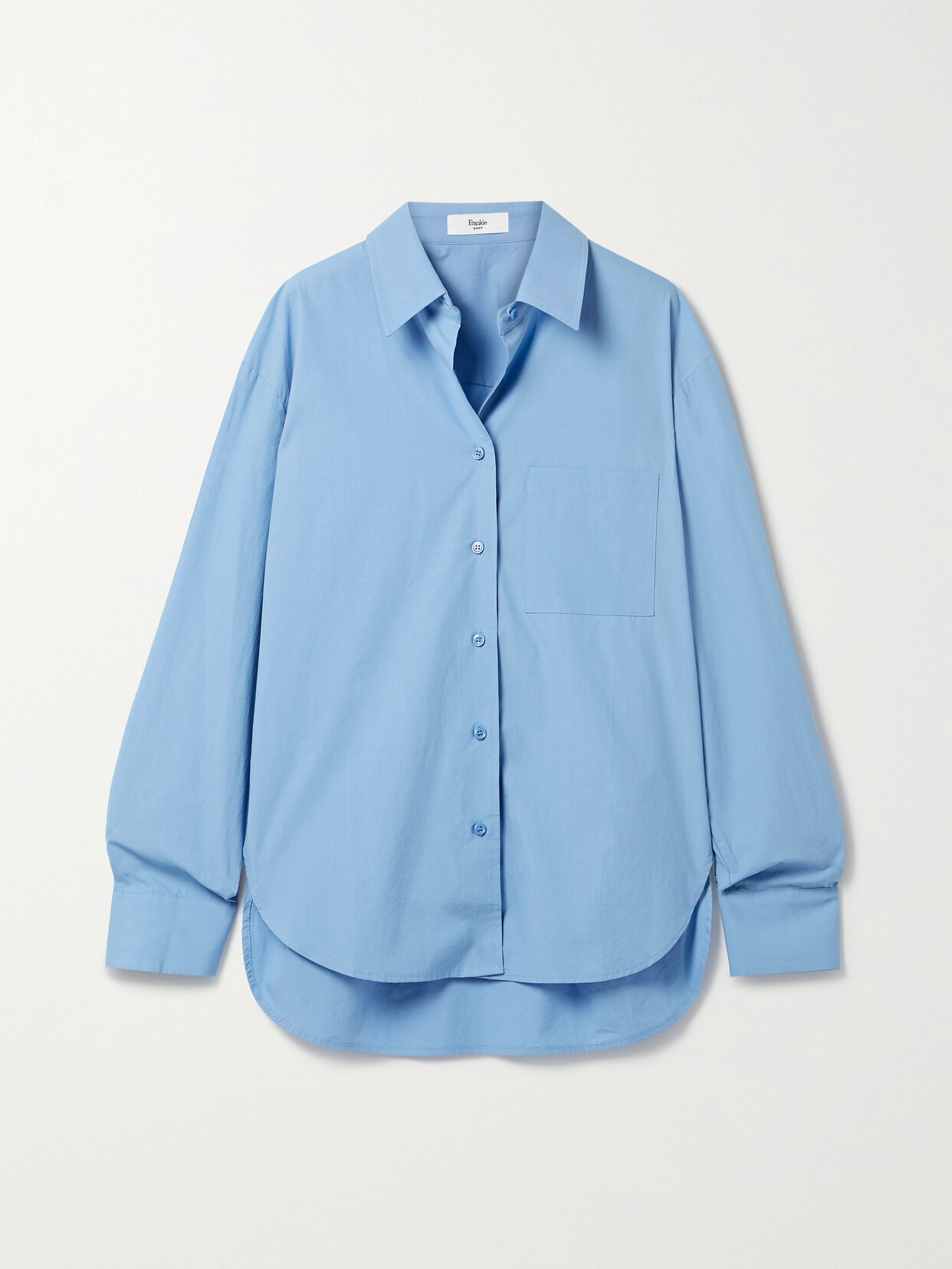 The Frankie Shop - Lui Organic Cotton-poplin Shirt - Blue