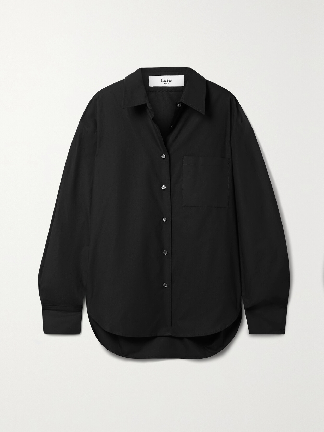 The Frankie Shop - Lui Organic Cotton-poplin Shirt - Black