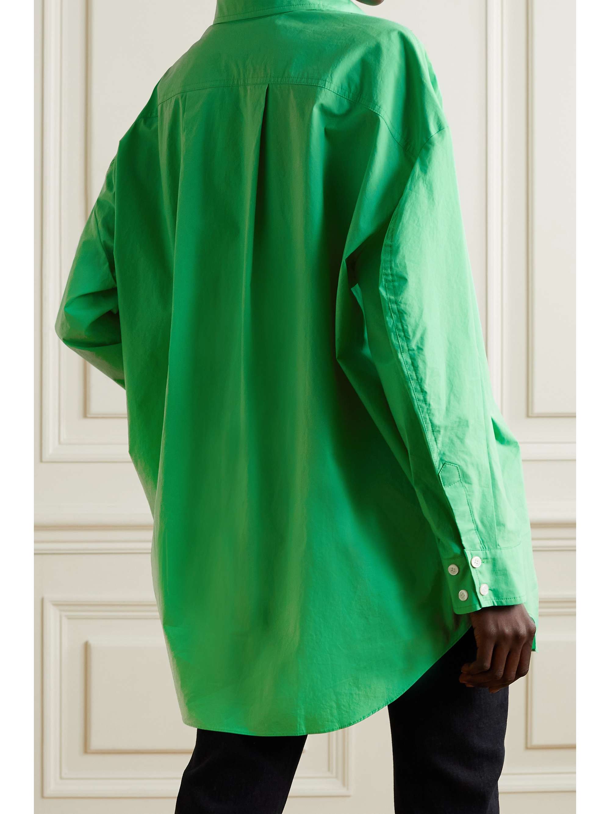 THE FRANKIE SHOP Melody oversized organic cotton-poplin shirt
