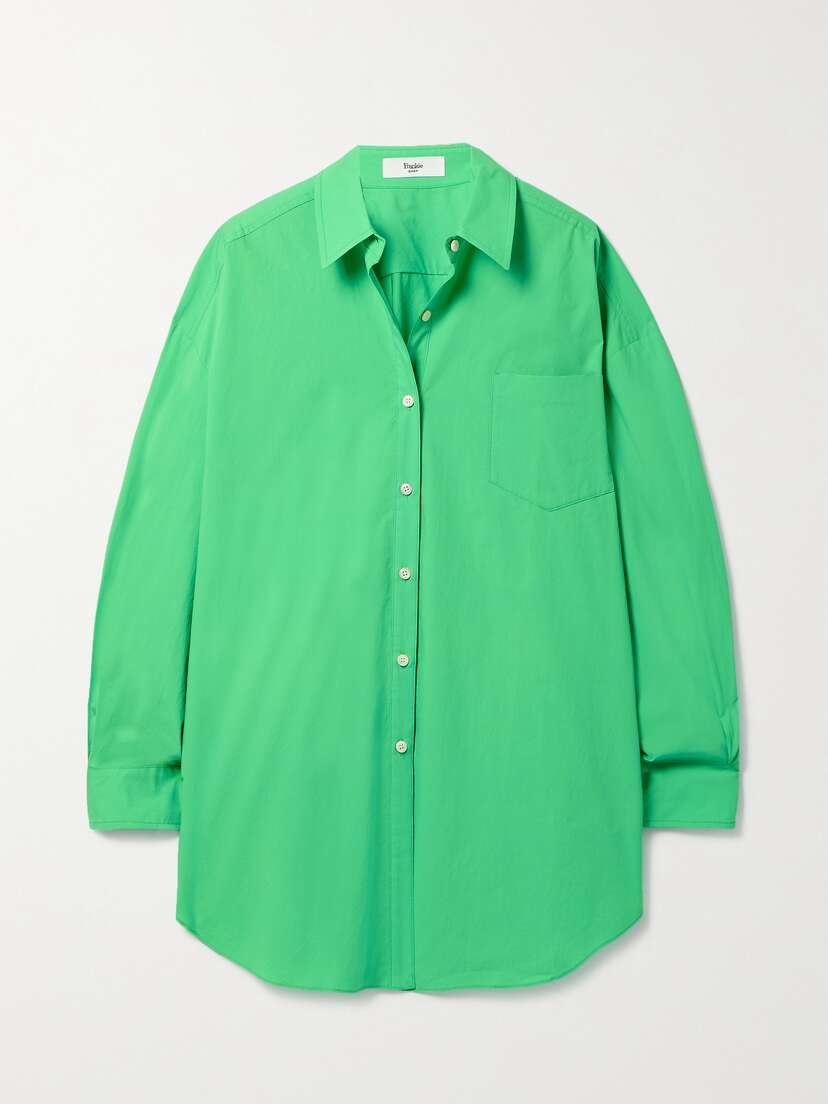 The Frankie Shop Melody Oversized Organic Cotton-poplin Shirt