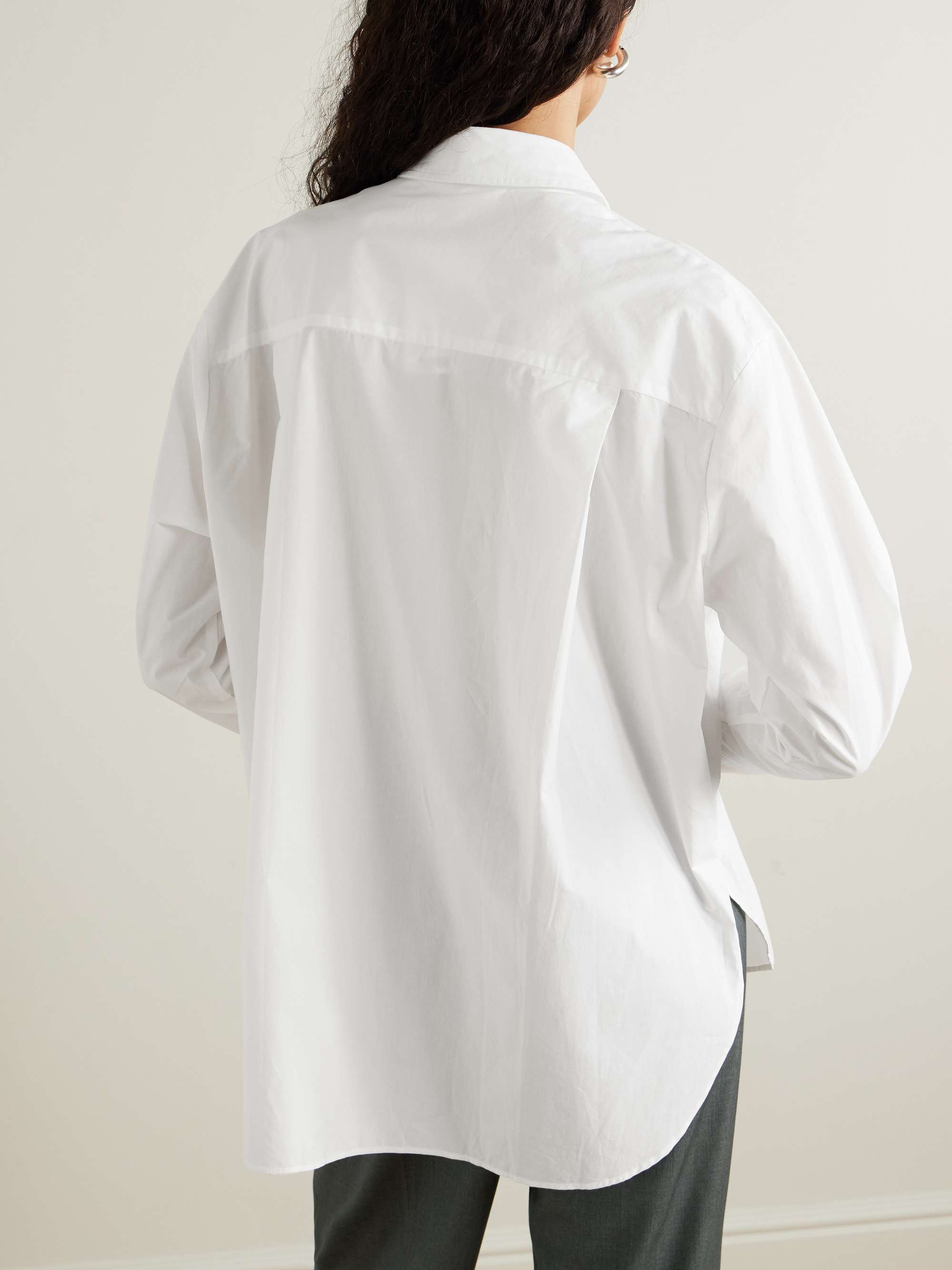 FRANKIE SHOP Lui organic cotton-poplin shirt | NET-A-PORTER