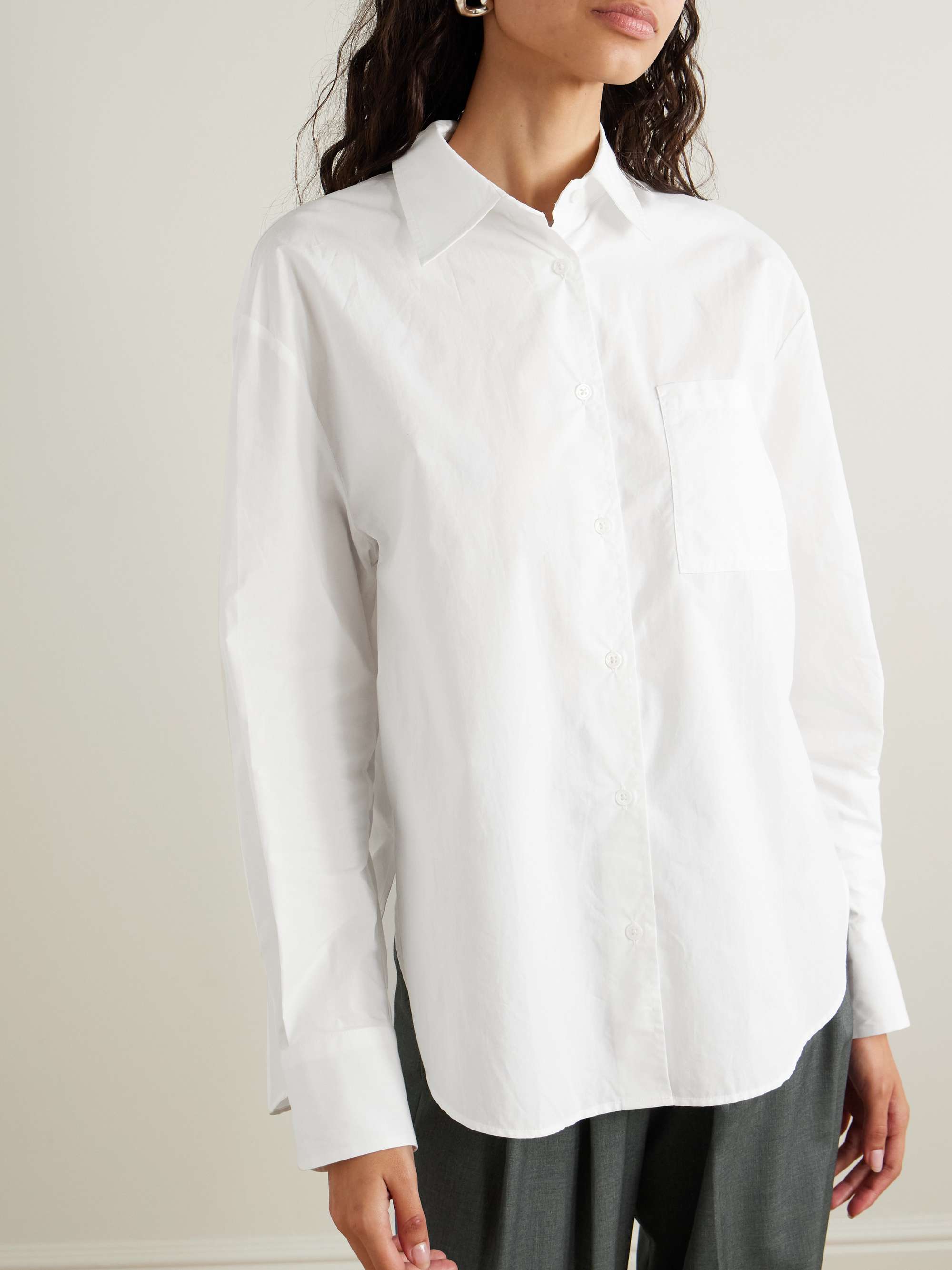 THE FRANKIE SHOP Lui organic cotton-poplin shirt | NET-A-PORTER