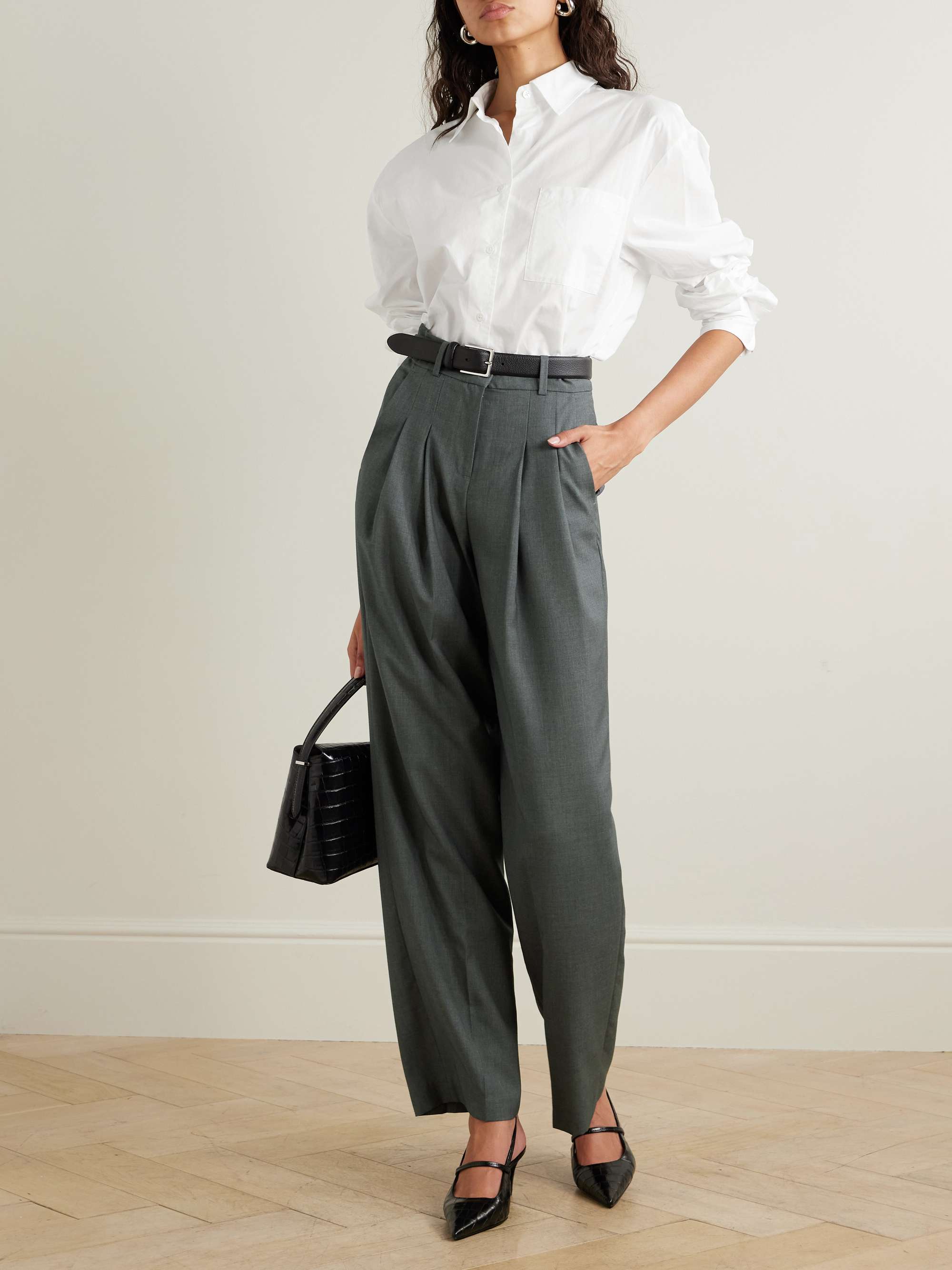 THE FRANKIE SHOP Lui organic cotton-poplin shirt