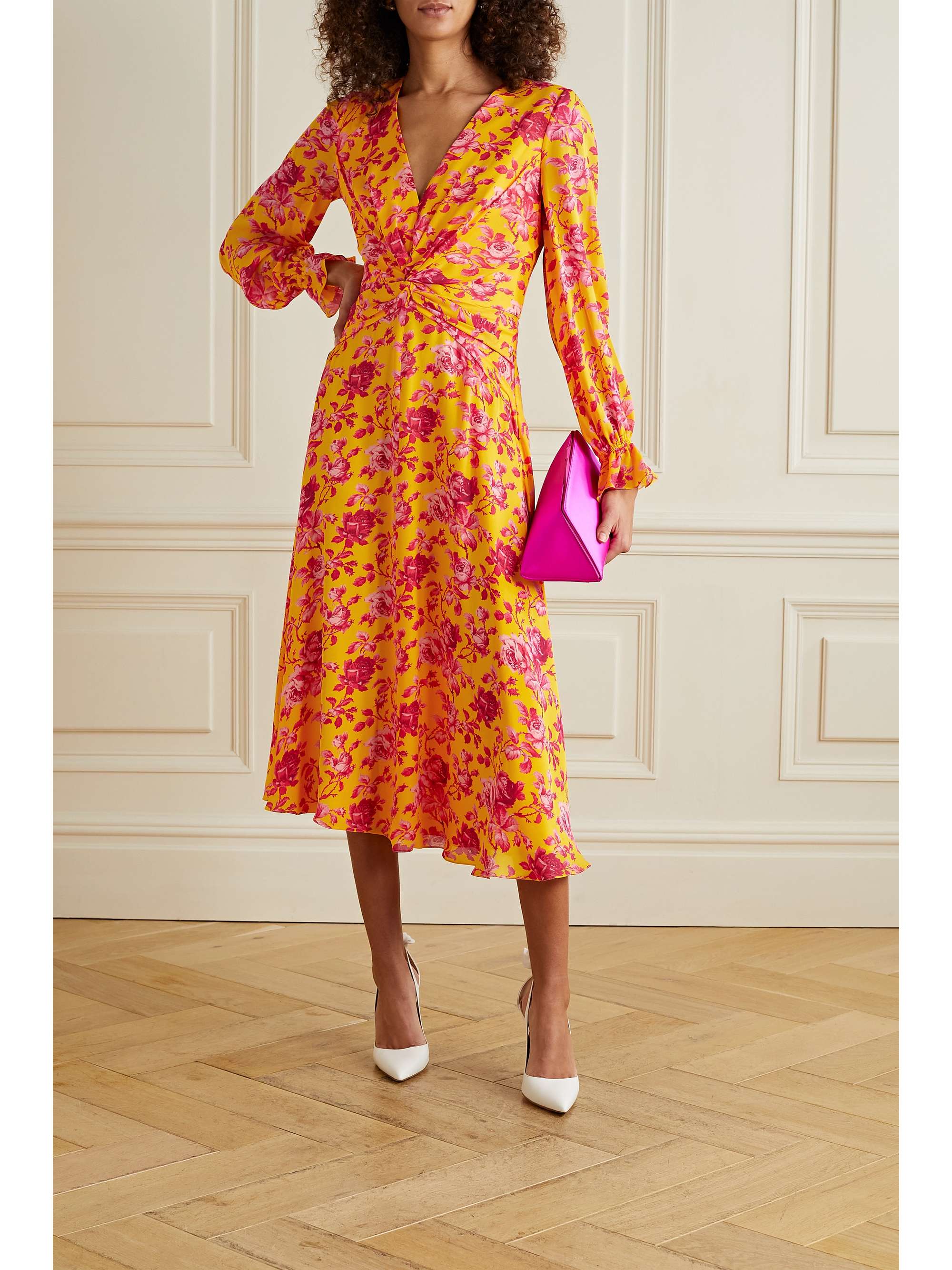 robe midi fleuri