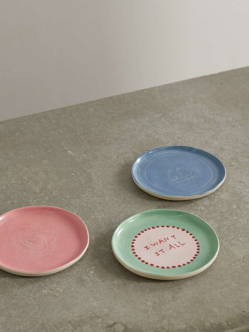 LAETITIA ROUGET Set Of Three Small Ceramic Plates