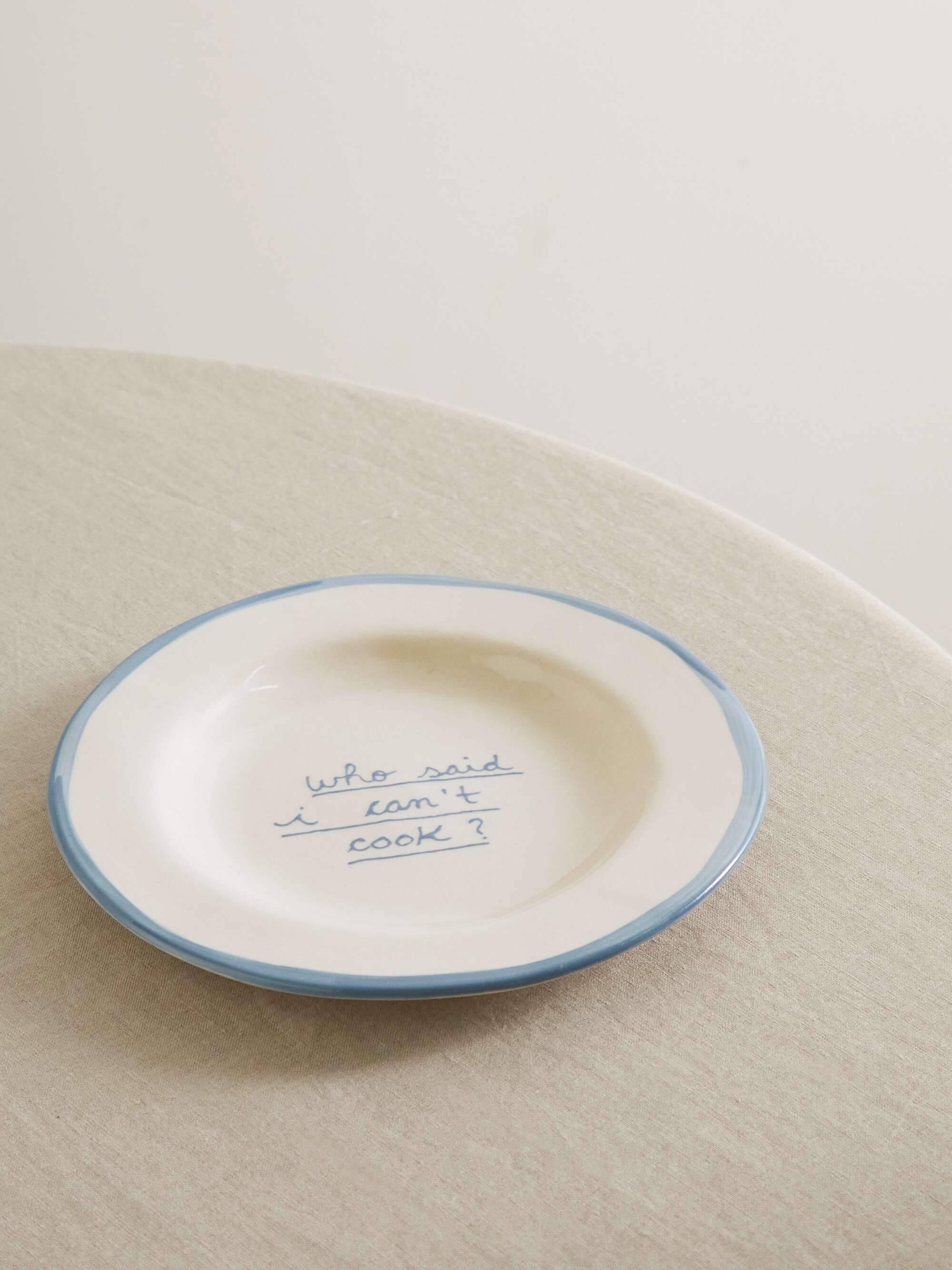 20cm ceramic dessert plate (blue)