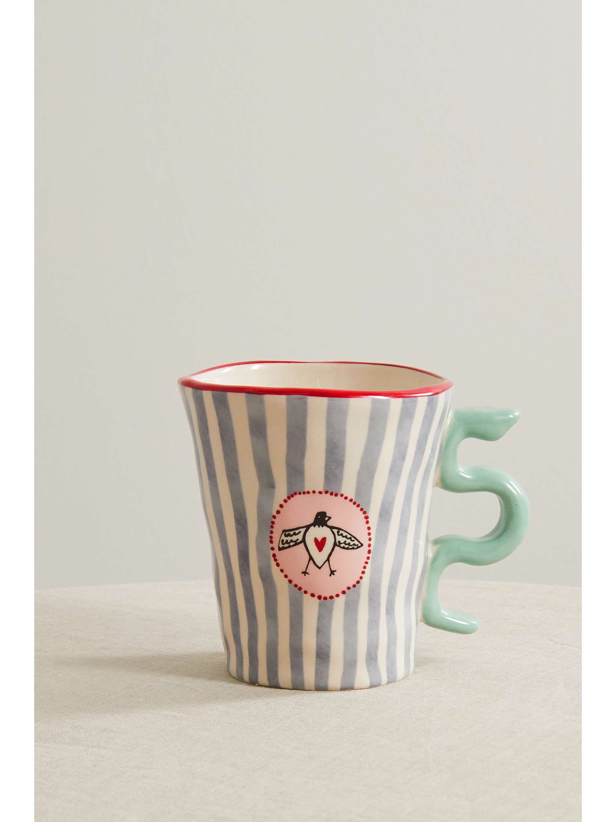 LAETITIA ROUGET Love Birds large 15cm ceramic mug